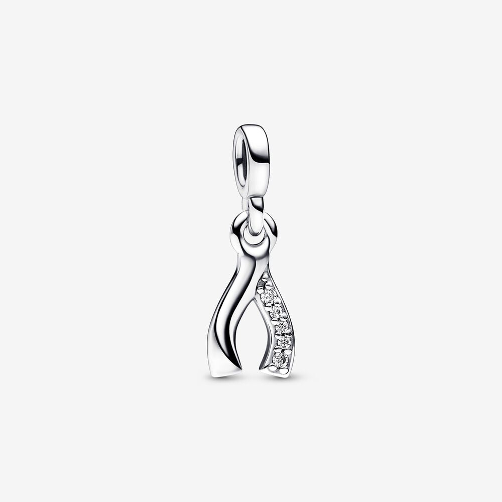 Charm Pandora Wishbone sterling silver mini dangle - Ana Joalheiros