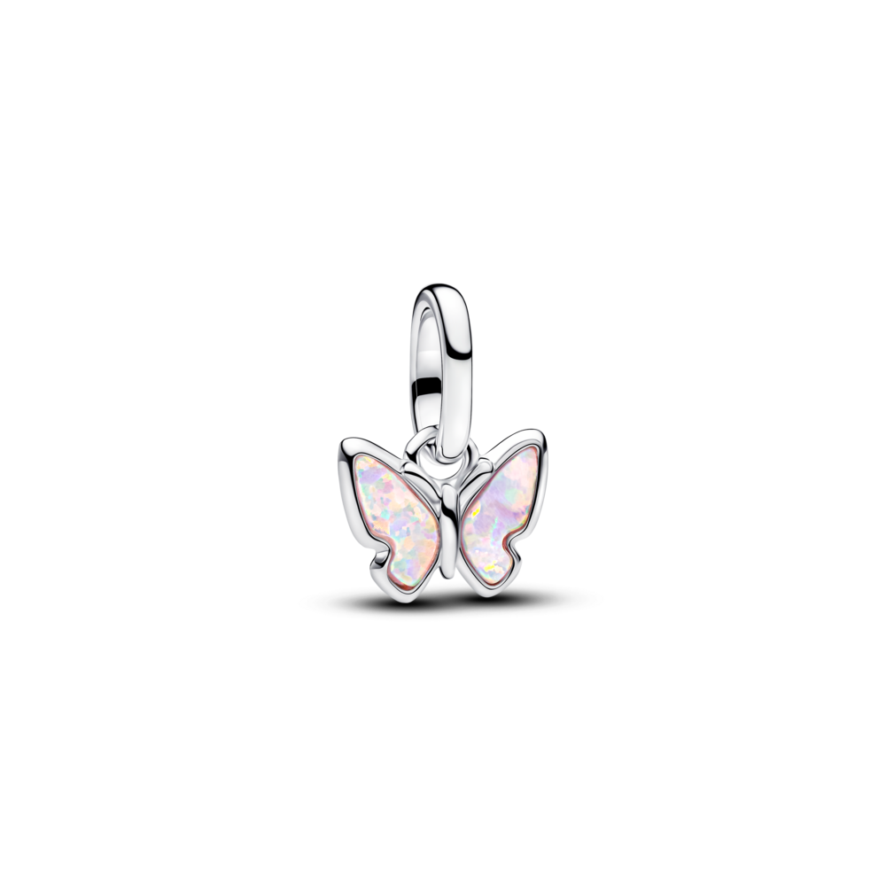 Mini Pandora Pendente Borboleta Rosa