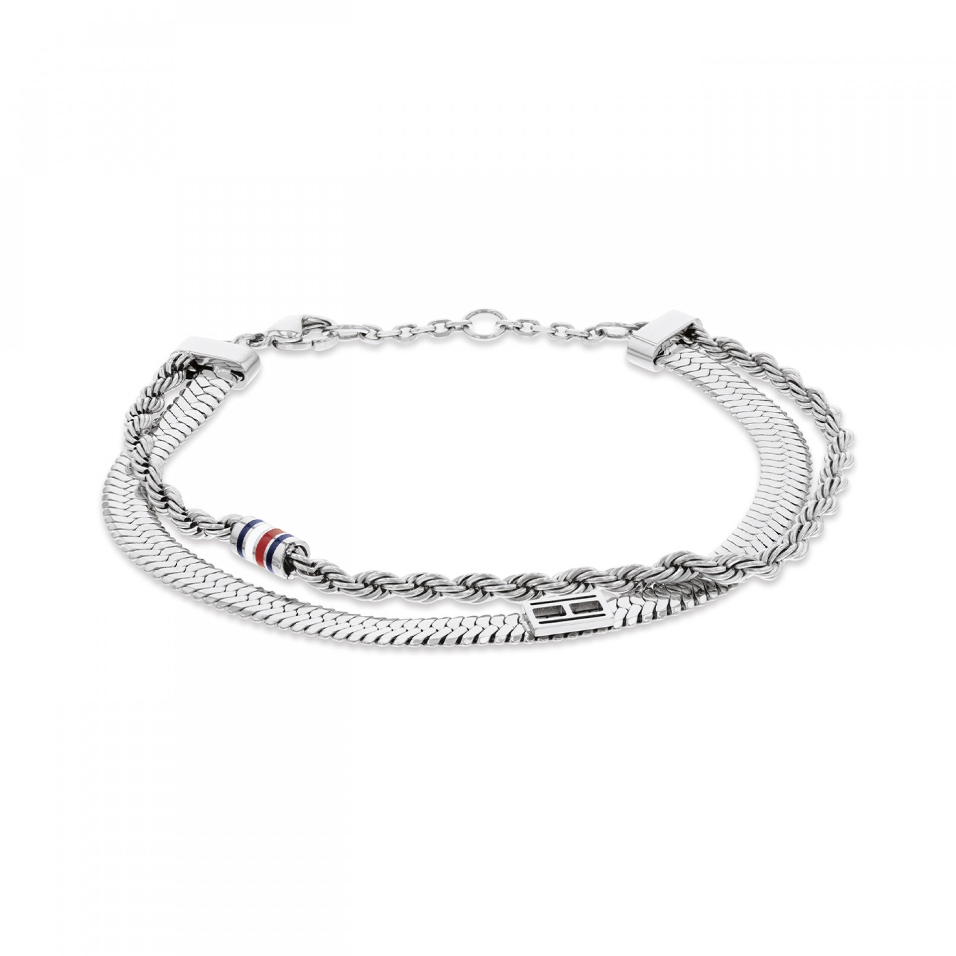 Pulseira Tommy hilfiger Dupla Aço Prateada - Ana Joalheiros