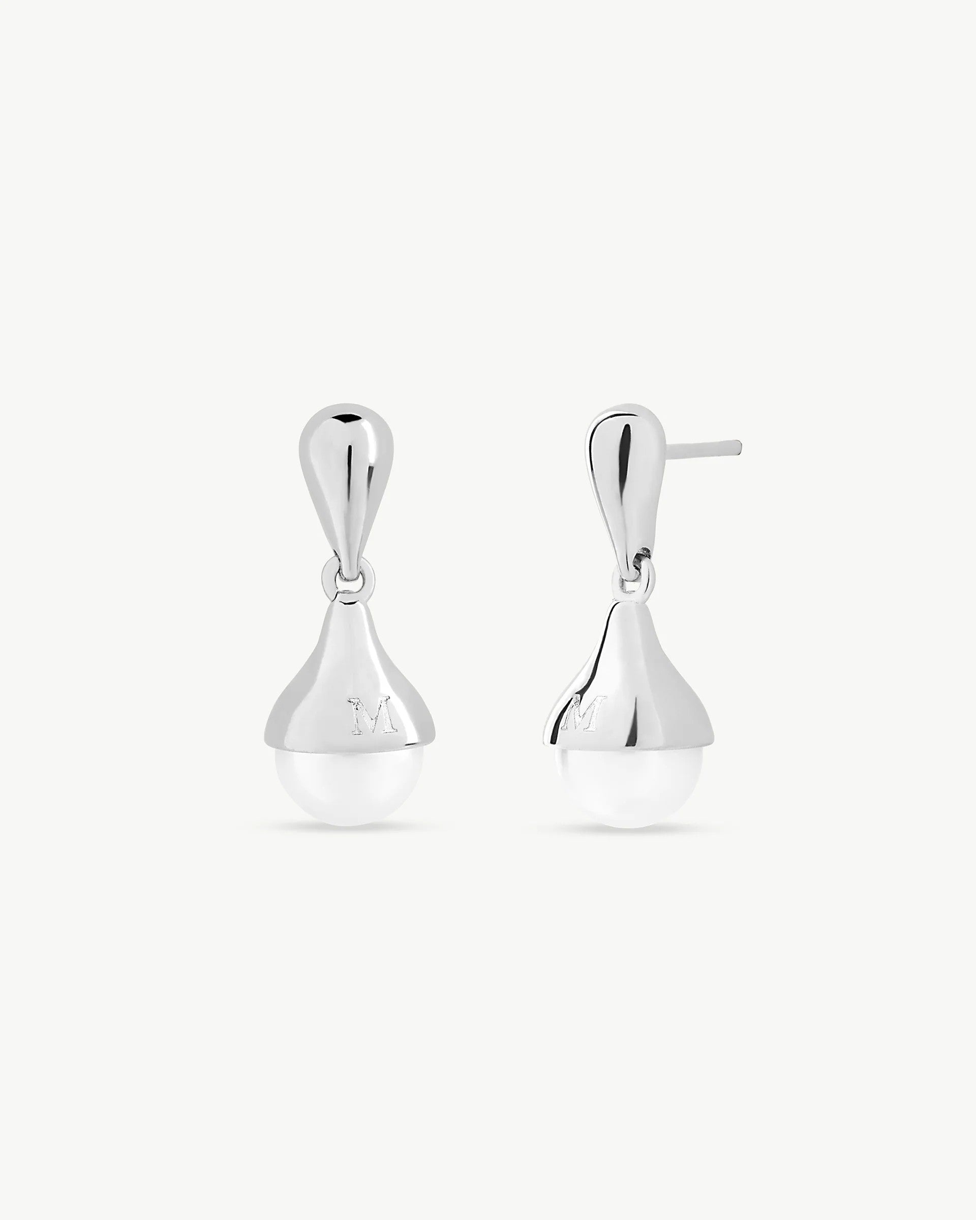 BRINCOS, MAJORICA 8mm drop