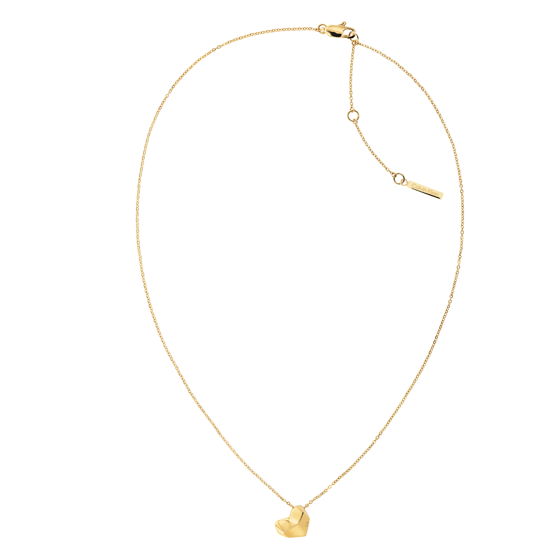 Colar Clavin Klein Faceted Heart Dourado - Ana Joalheiros