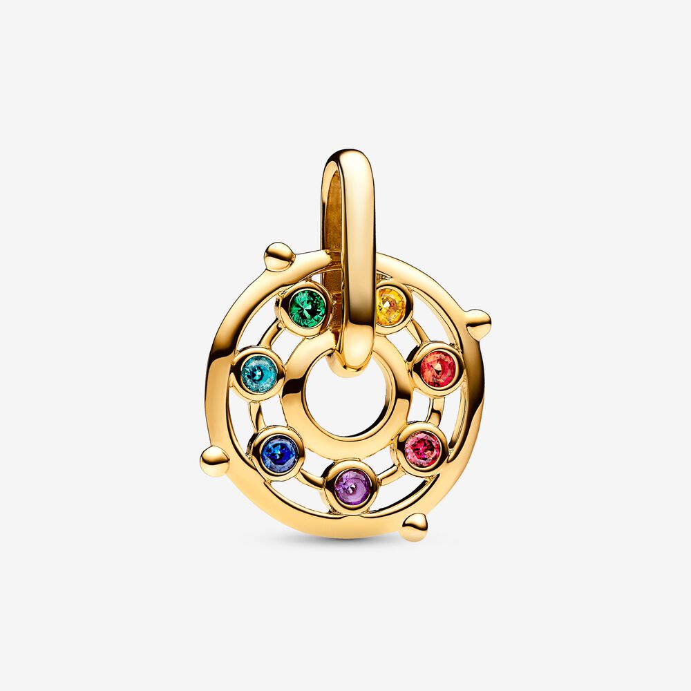 Pendente Pandora Chakra wheel 14k gold-plated medallion - Ana Joalheiros