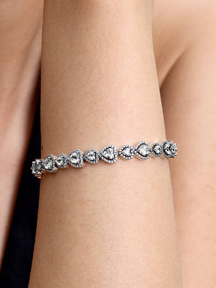 Pulseira Pandora Corações Auréola