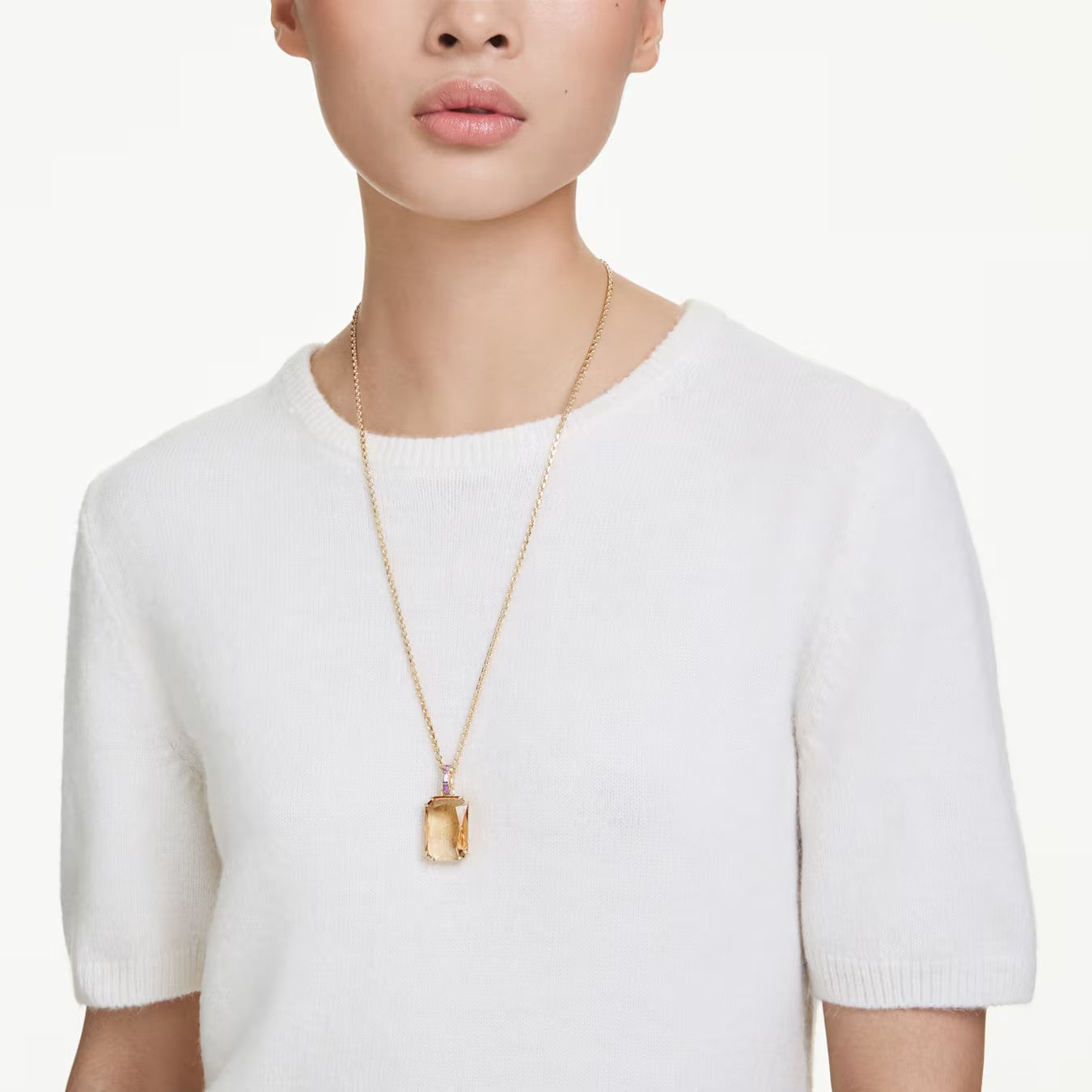 Colar Swarovski Millenia Octagon Cut Caramel - Ana Joalheiros