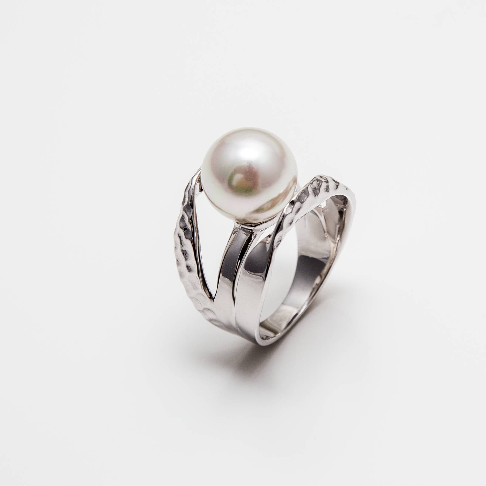 Ana Joalheiros - Anéis Prata - Anel de prata com pérola Majorica Planet 11647.01.2.919.010.1