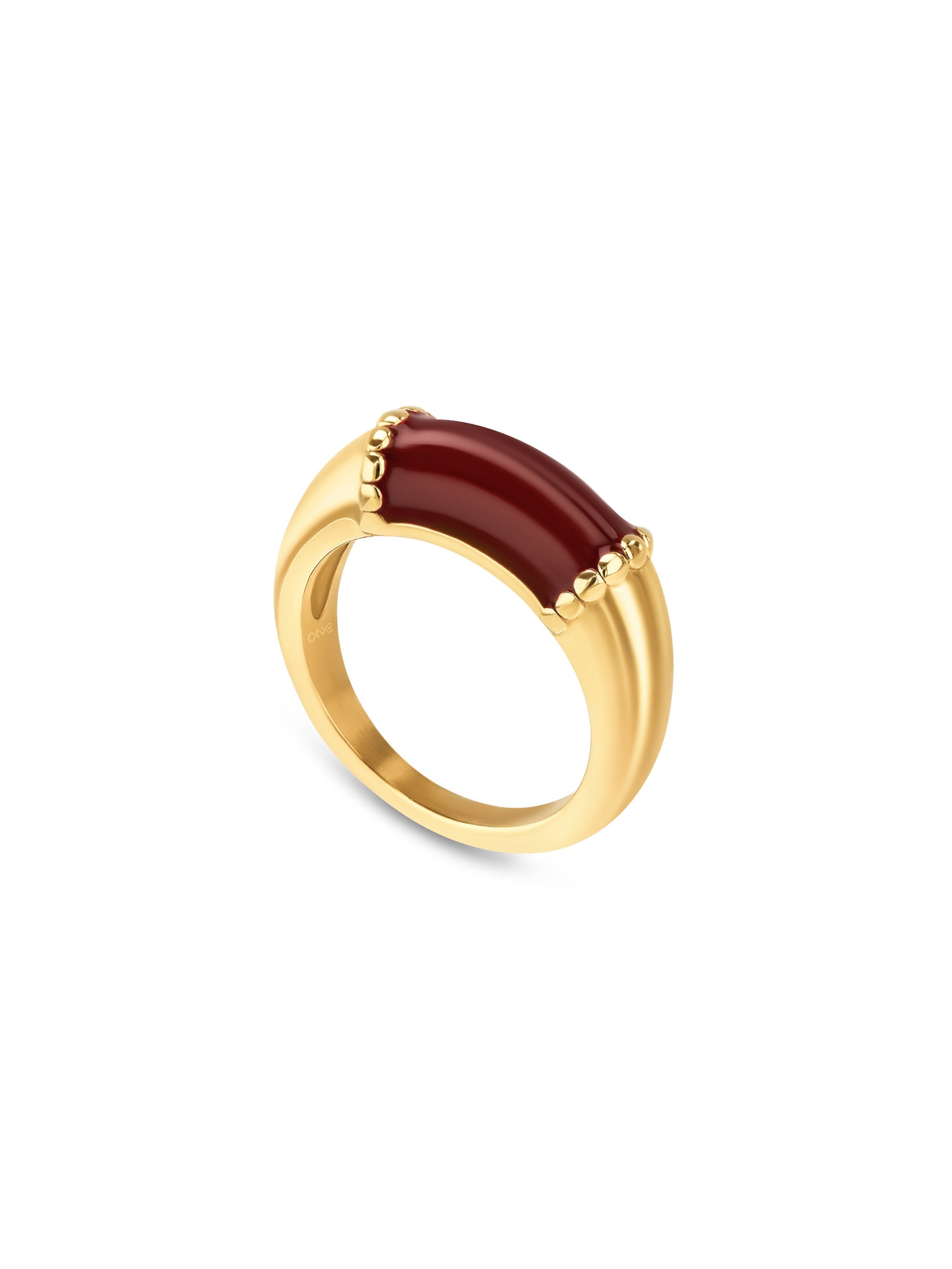 Ana Joalheiros - Anéis One - Anel dourado One Bold 11 Gold OJBR11G-7