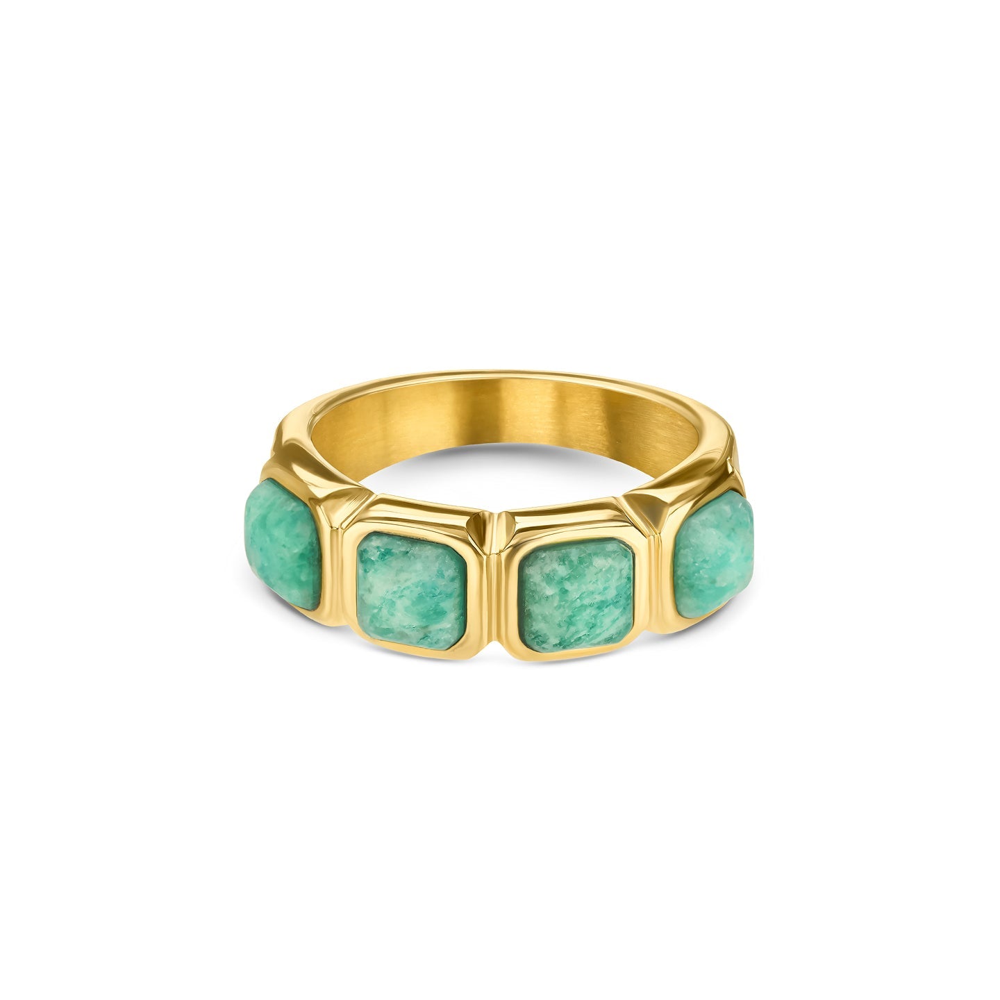 Ana Joalheiros - Anéis One - Anel dourado One Bold OJBR12G-6 Azul