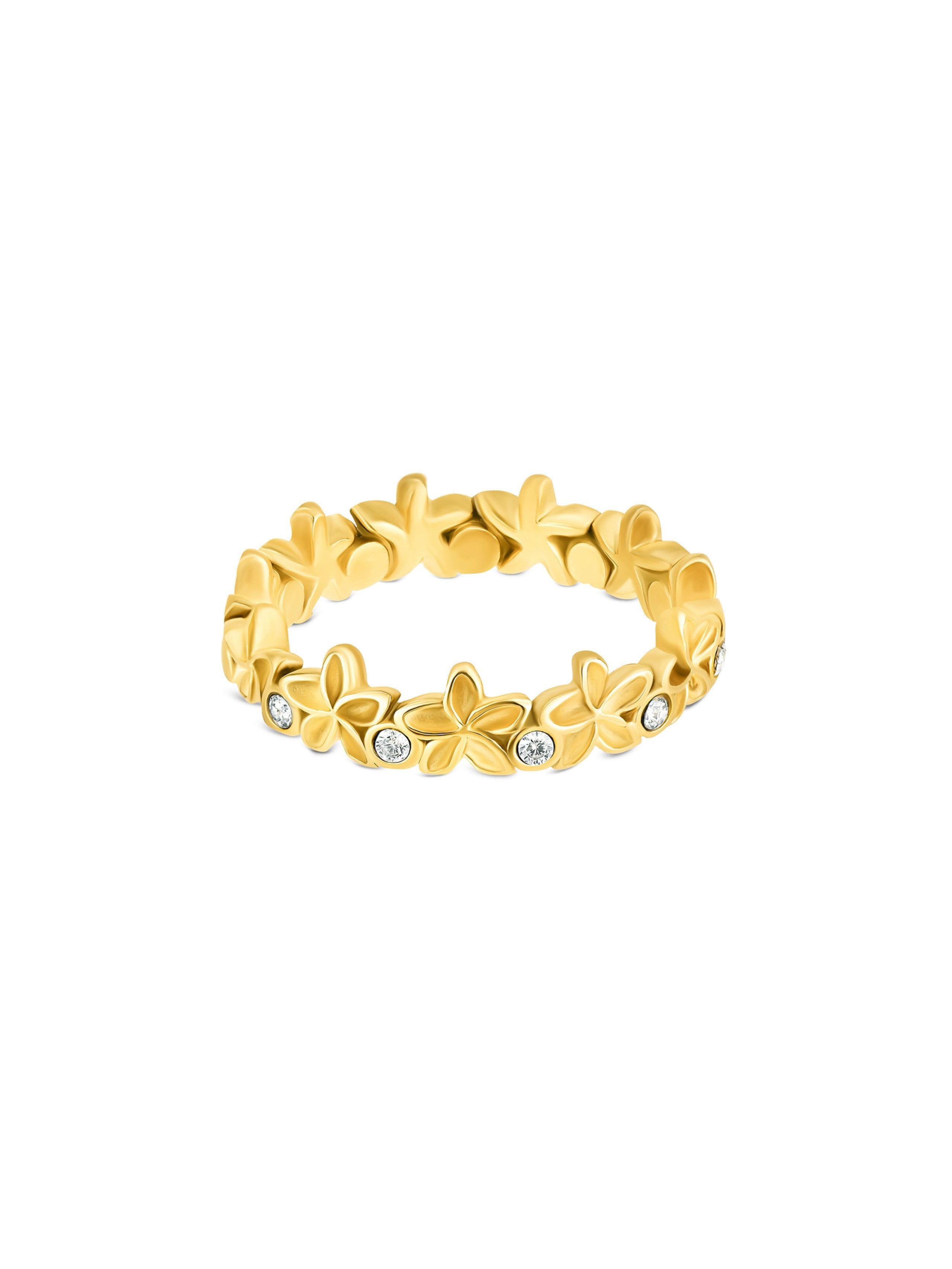 Ana Joalheiros - Anéis One - Anel dourado One Fleur 8 OJPFR01G-6 Flor