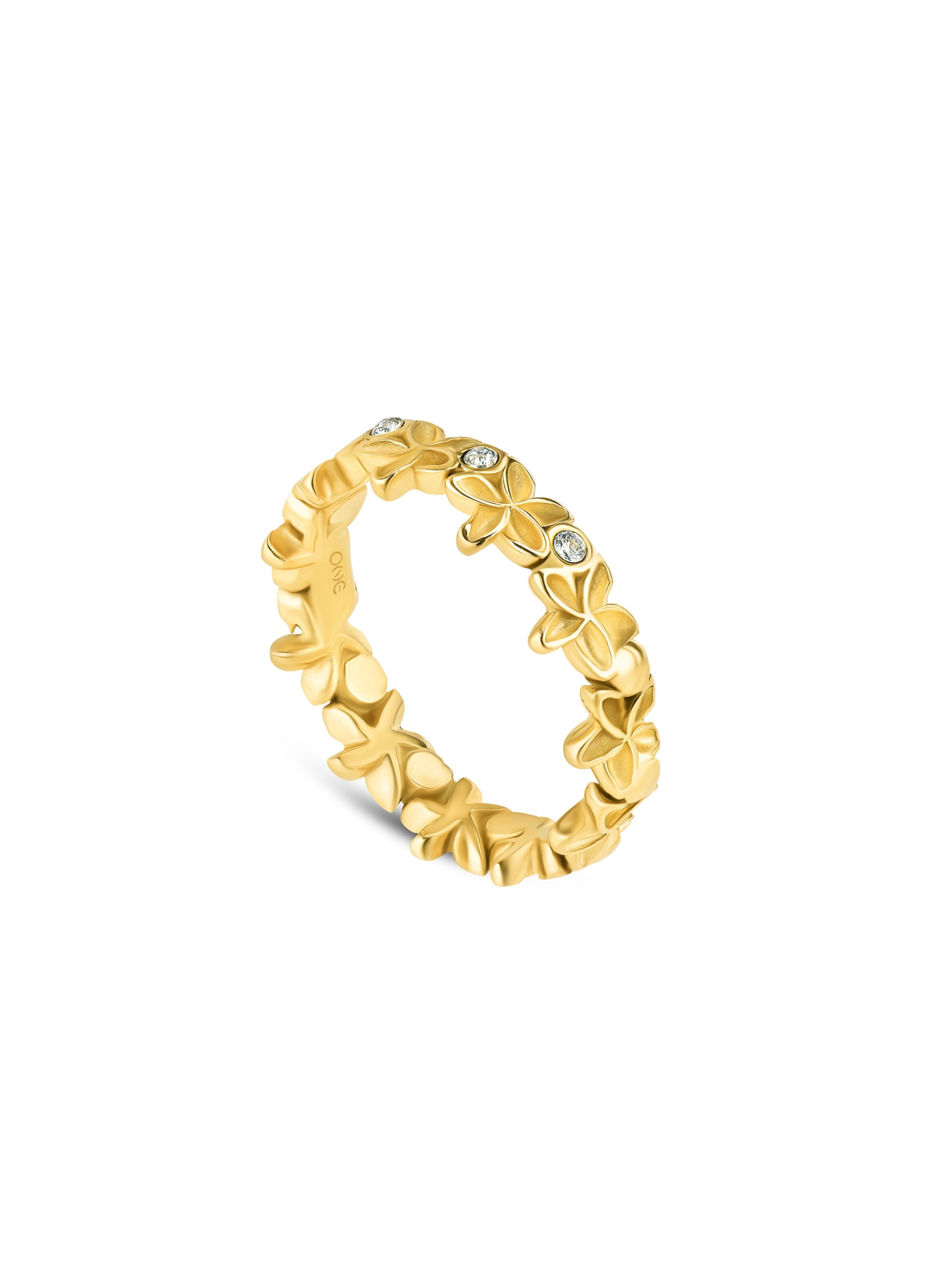 Ana Joalheiros - Anéis One - Anel dourado One Fleur 8 OJPFR01G-6