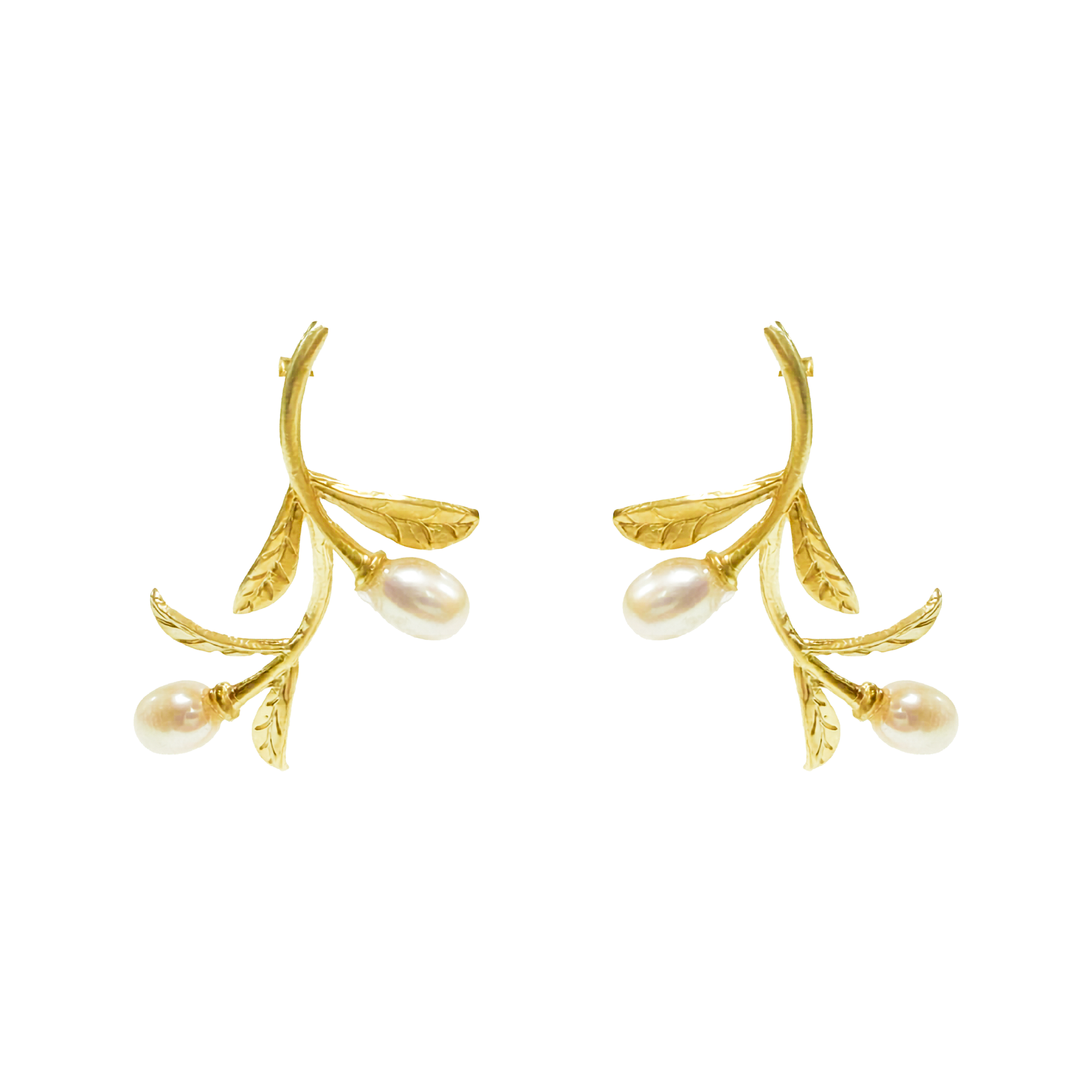 Ana Joalheiros - Brincos em Prata - Brincos Dourados Ana Joalheiros BR14938-D