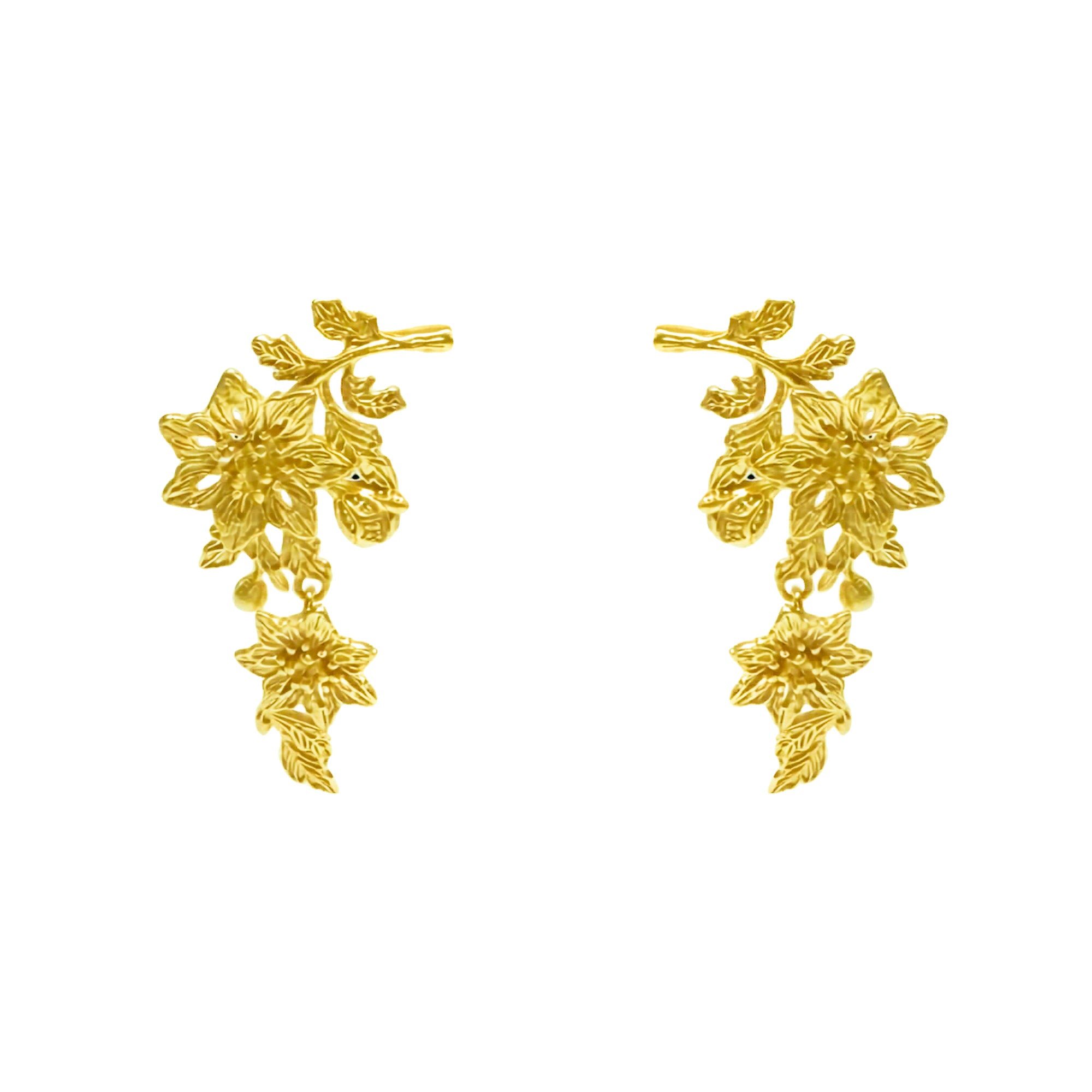 Ana Joalheiros - Brincos em Prata - Brincos Dourados Ana Joalheiros Imperial BR14937-D