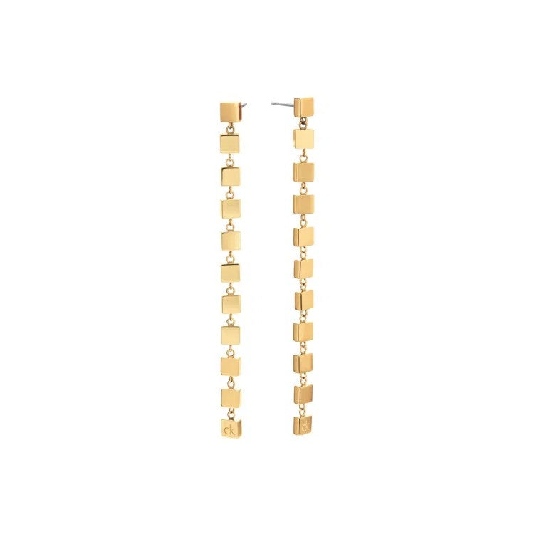 Ana Joalheiros - Brincos Grandes Dourados - Brincos Calvin Klein Geometric 35000844
