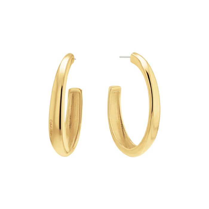Ana Joalheiros - Brincos Grandes Dourados - Brincos Calvin Klein Modern Purity 35000836