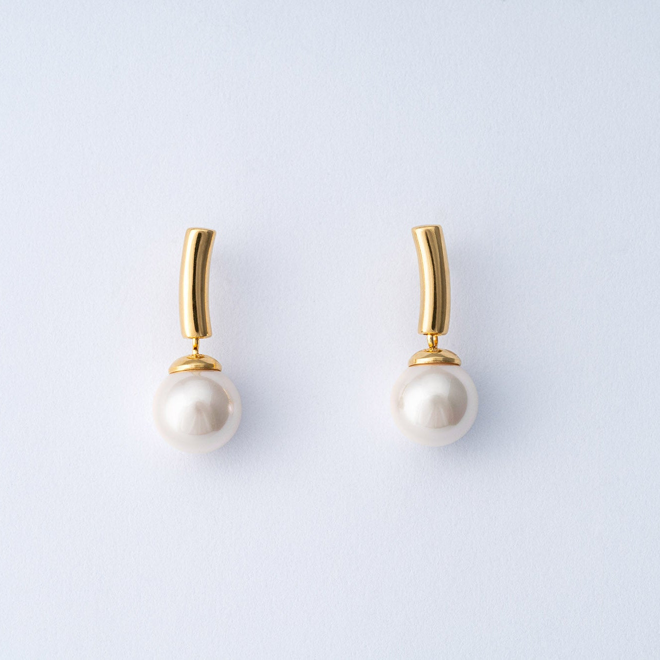 Ana Joalheiros - Brincos em Prata - Brincos Dourados Majorica Junco 09135.01.1.E00.000.1