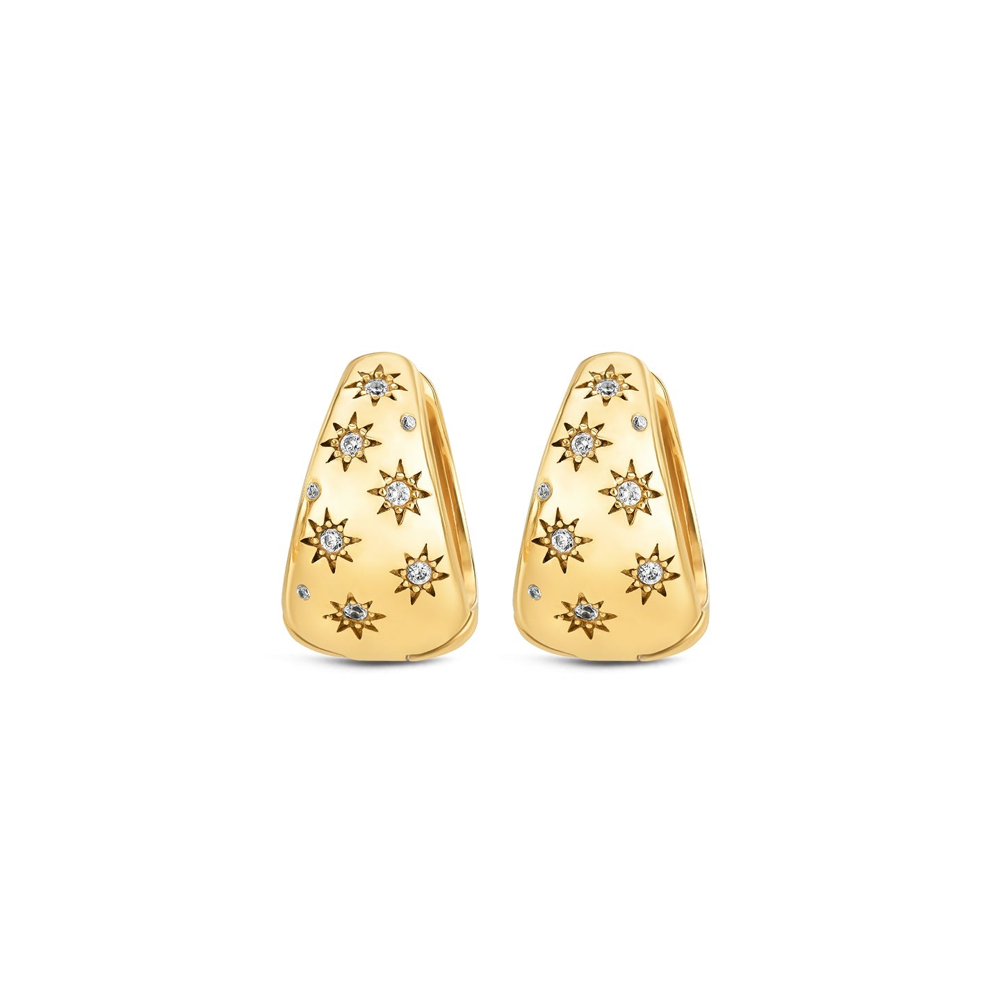 Ana Joalheiros - Brincos Grandes - BrincosOne Cosmic Golden OJEEP58G Estrela