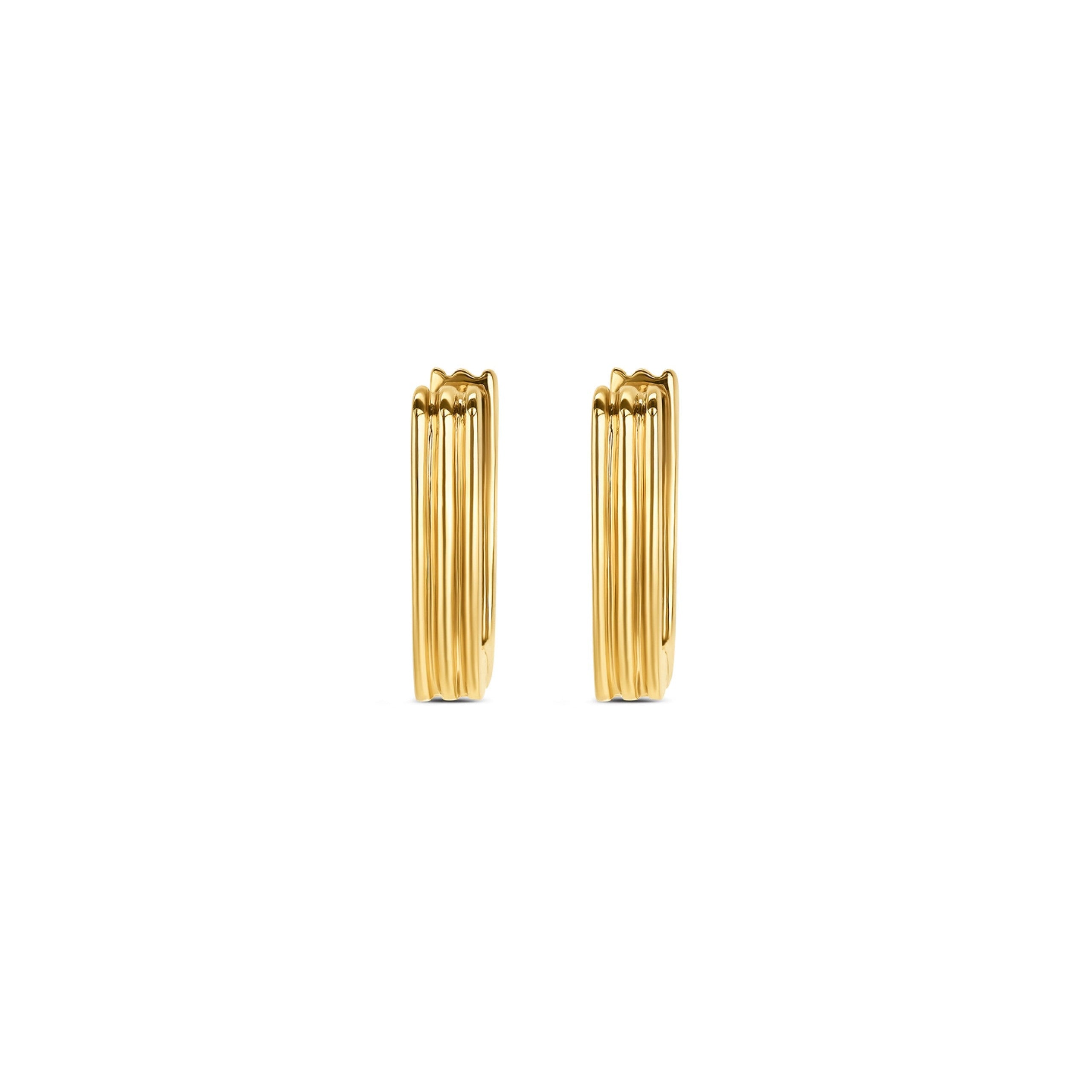 Ana Joalheiros - Brincos Dourados - Brincos One Frame Golden OJEEP52G