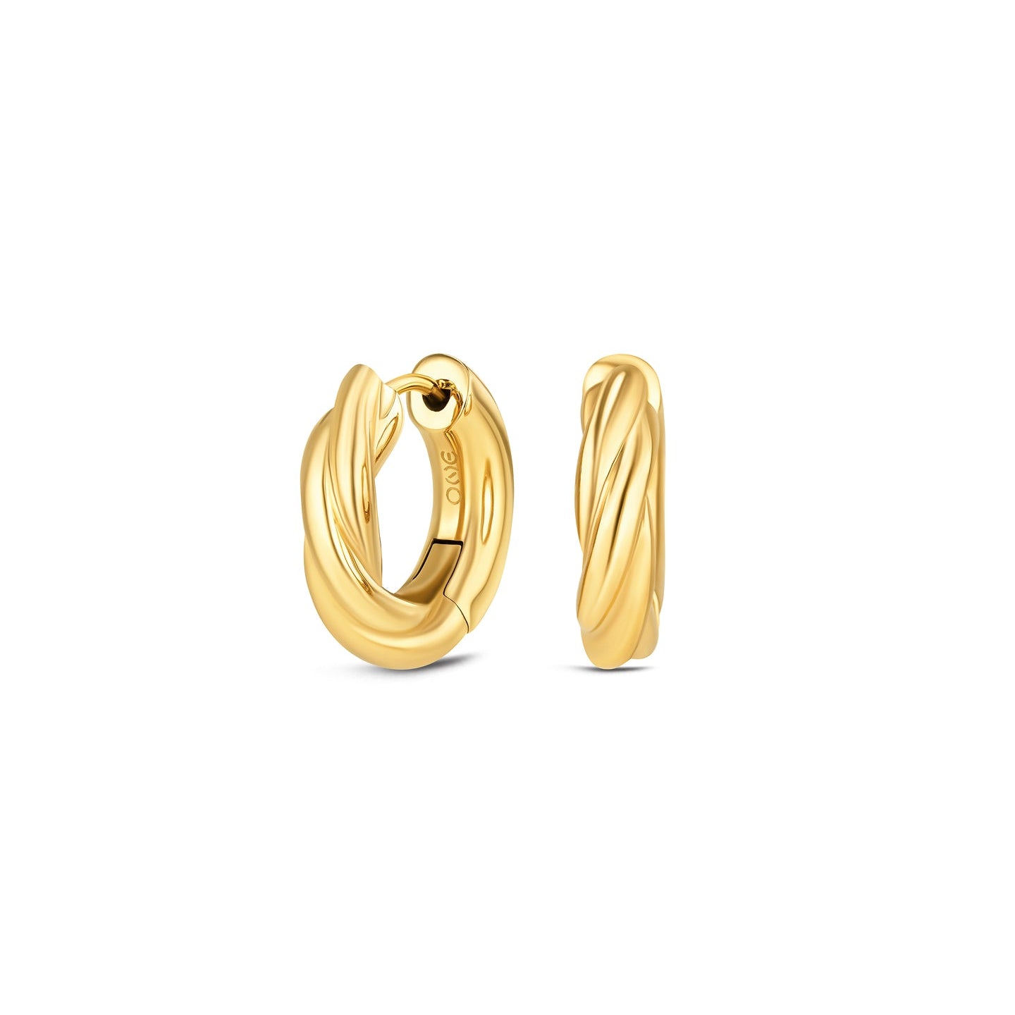 Ana Joalheiros - Brincos Dourados - Brincos One Senhora Twist Gold OJEEP60G