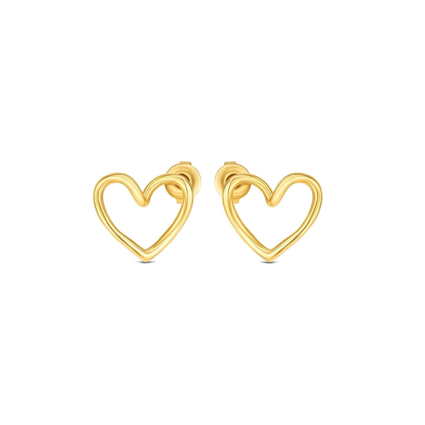 Ana Joalheiros - Brincos Dourados - Brincos One Set Colar & Brincos One Senhora Amour Gold OJSET22G Coração