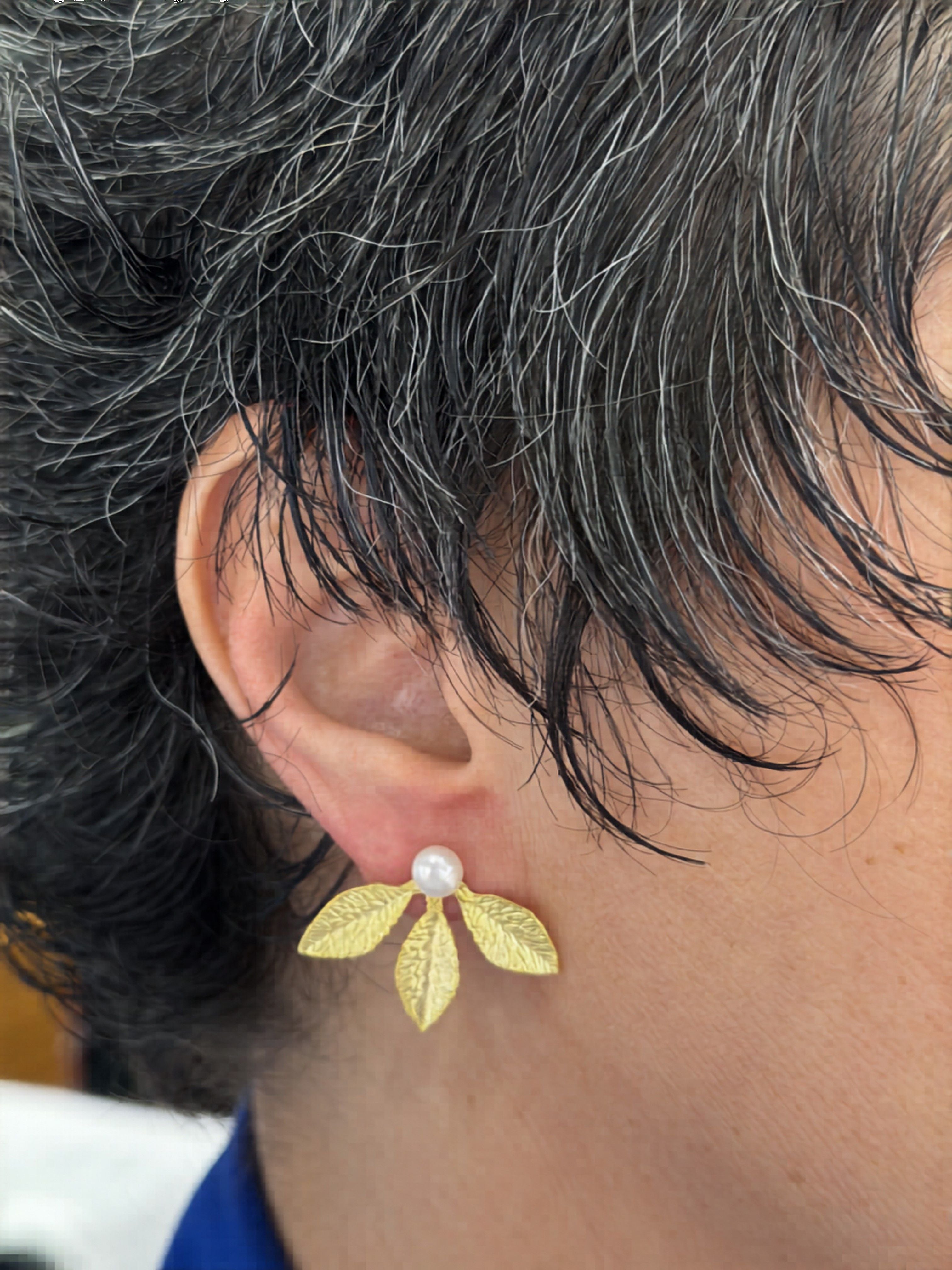 Ana Joalheiros - Brincos em Prata - Brincos Dourados Ana Joalheiros Silvestre brincos na orelha BR15060-D