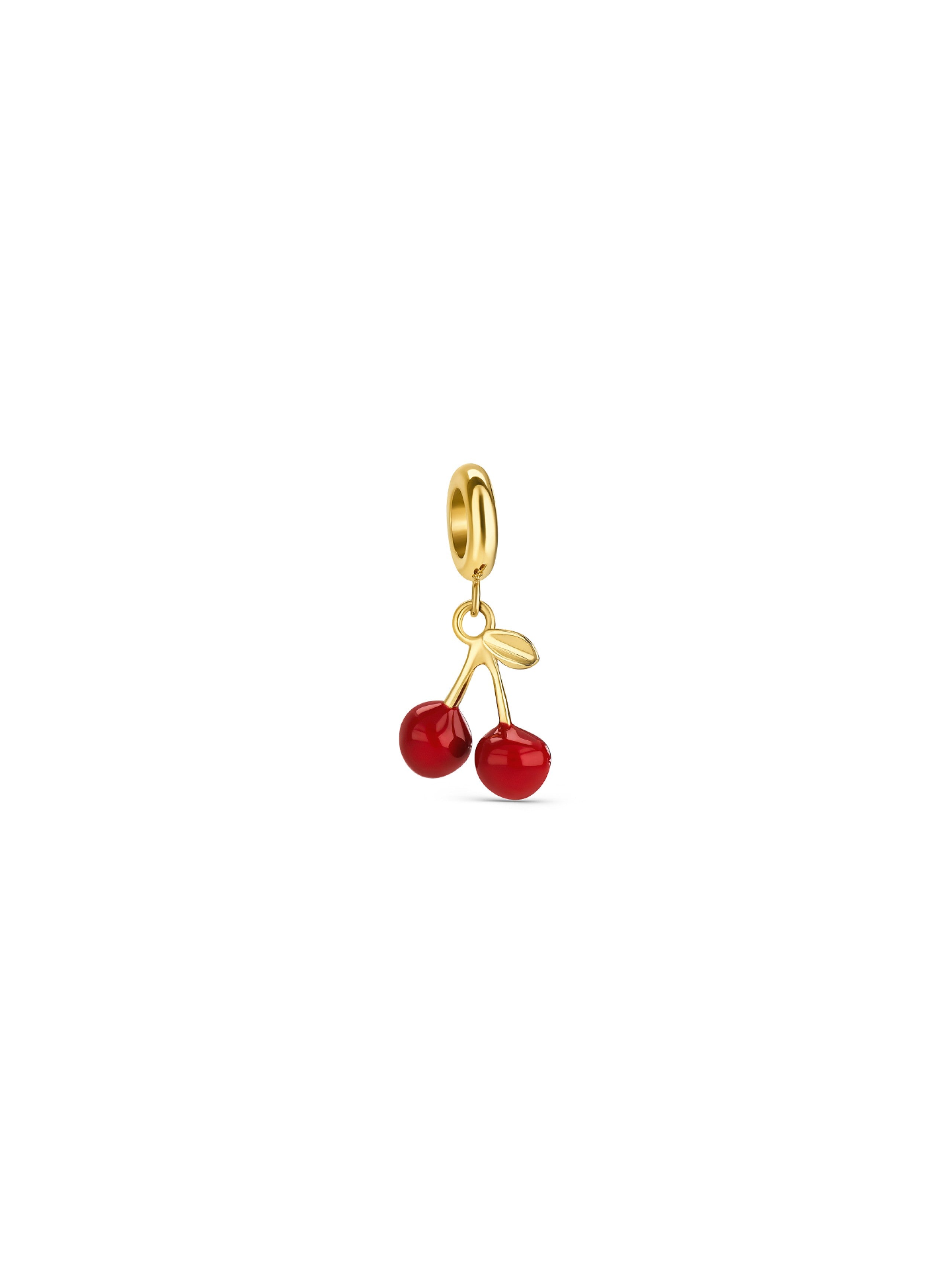 Ana Joalheiros - Peças One - Charm One Energy Cherry Golden OJEBC774 Cereja