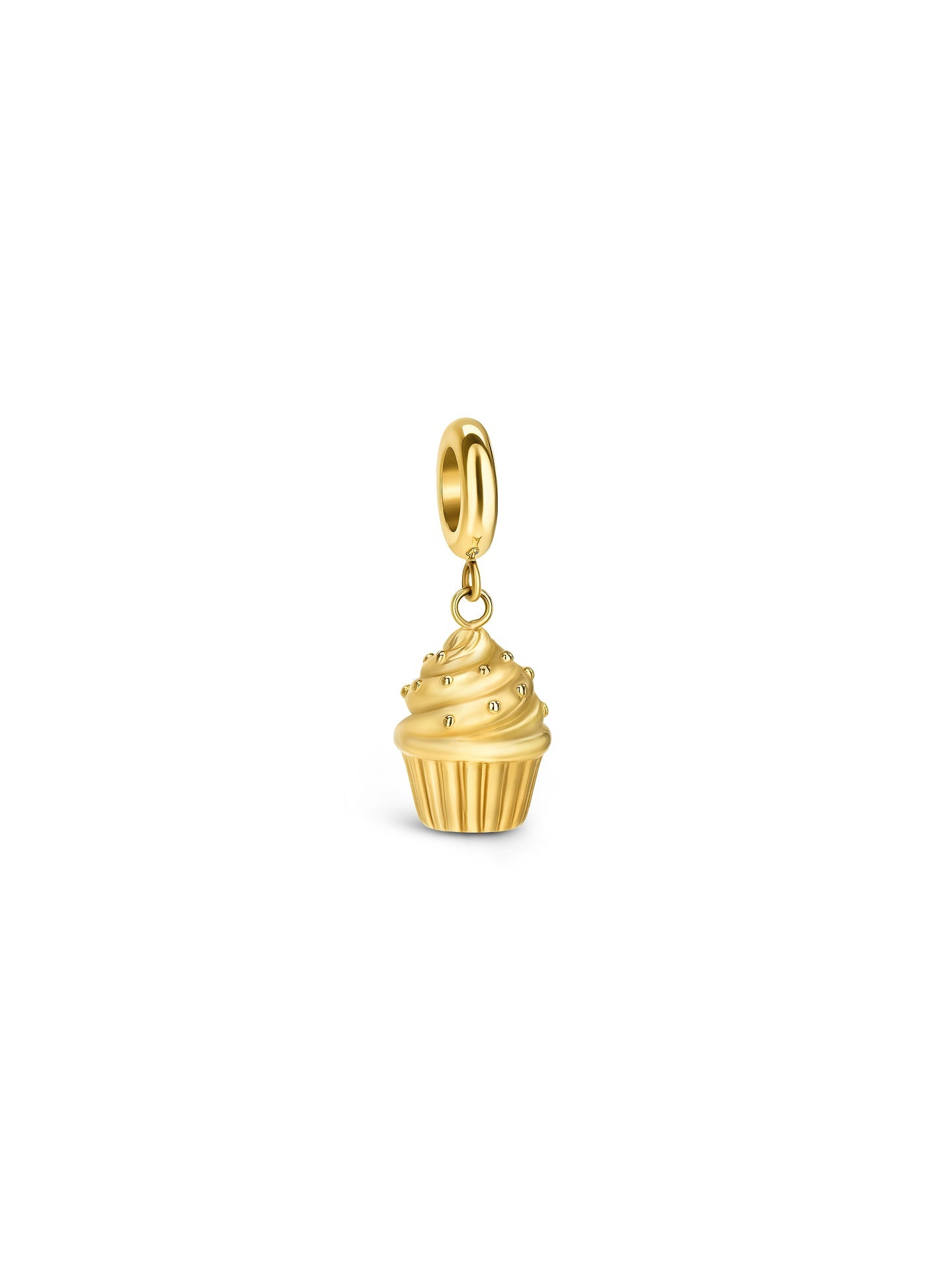 Ana Joalheiros - Peças One - Charm One Energy Cupcake Golden OJEBC795 Cupcake