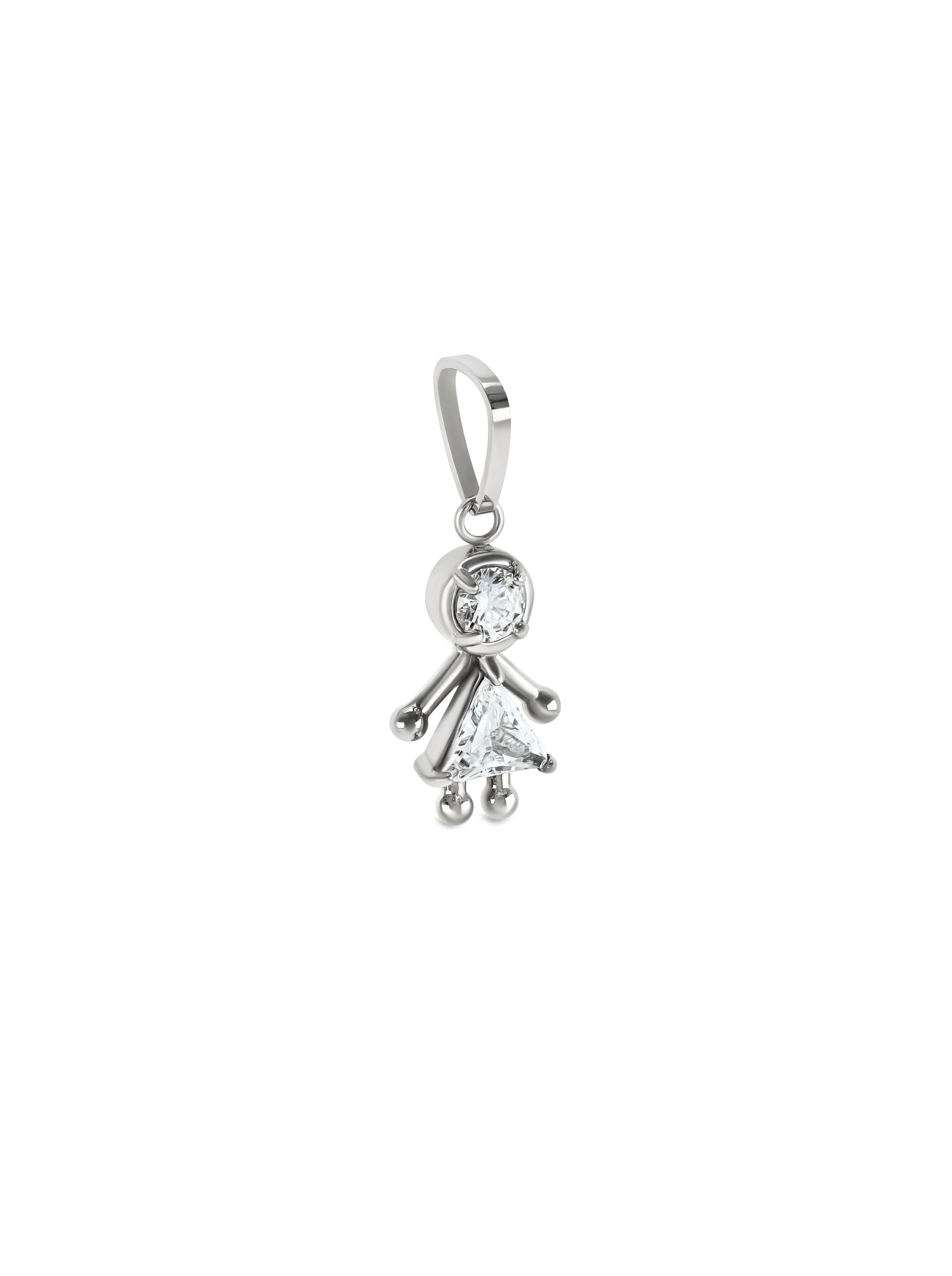 Ana Joalheiros - Peças One - Charm One Energy Girl Crystal Silver OJEBC726 Menina