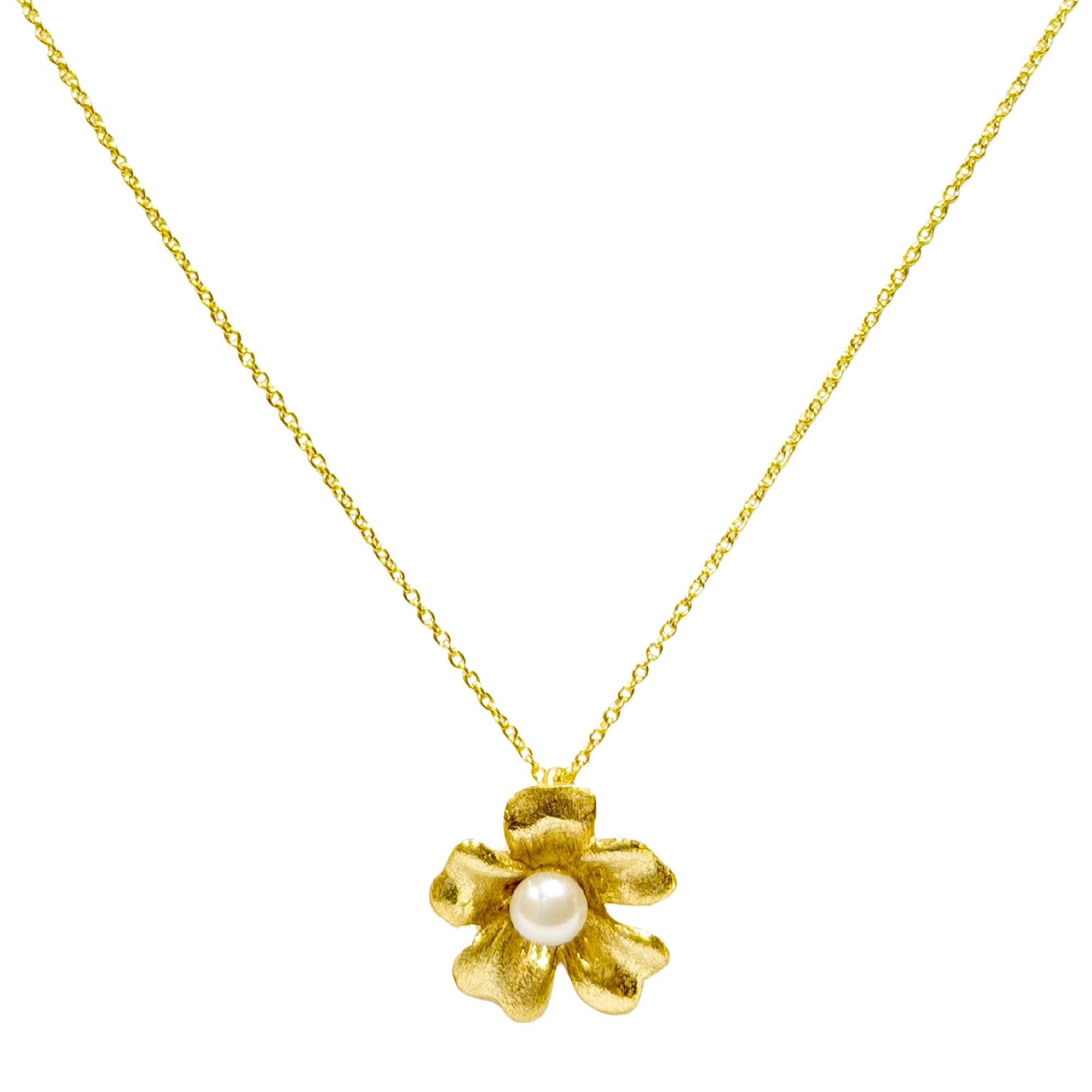 Ana Joalheiros - Colares Pérola - Colar Dourado Ana Joalheiros Dália CL17381-D