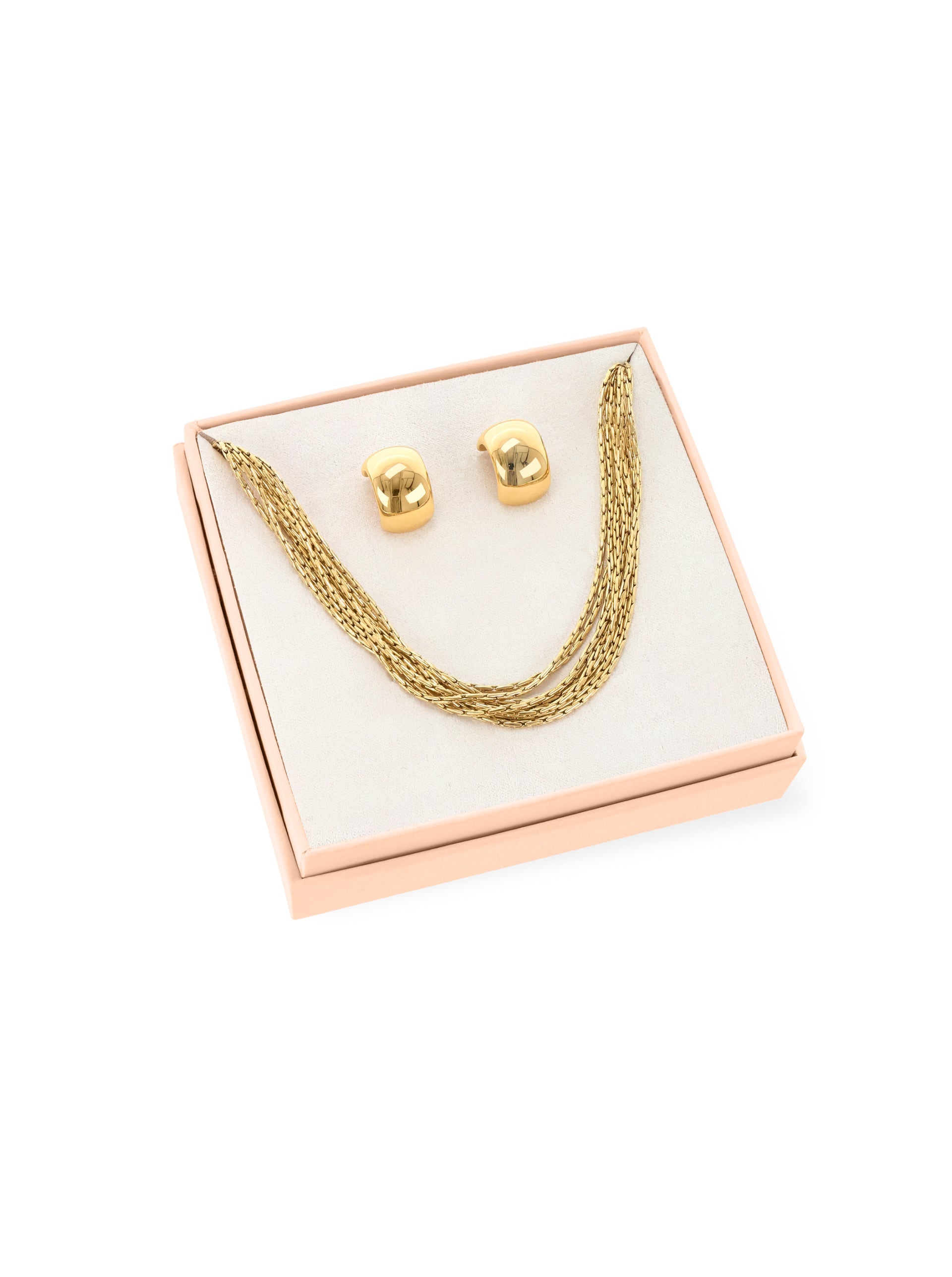 Ana Joalheiros - Colares Dourados - Colar Dourado One Colar & Brincos One Summer Party OJSESP01G
