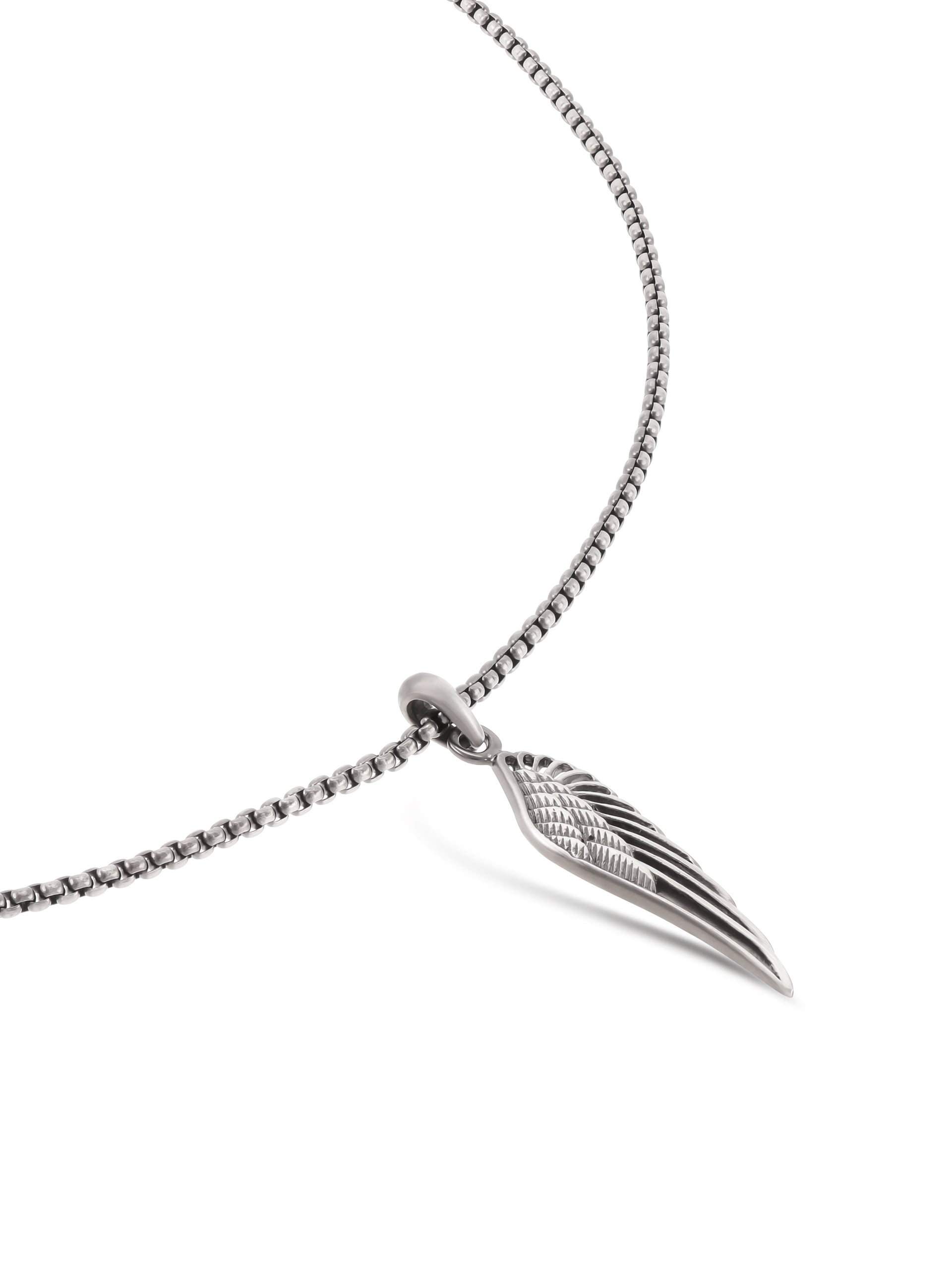Ana Joalheiros - Colares Prateado - Colar Prateado One Men Falcon Steel OAMN4105SS
