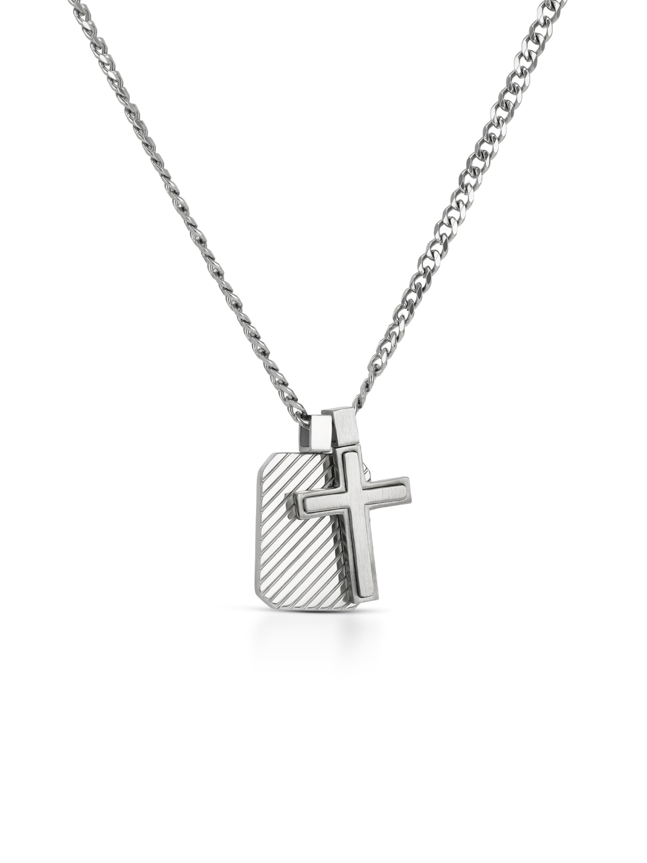 Ana Joalheiros - Colar Cruz - Colar One Men Guardian Steel OAMN5107SS