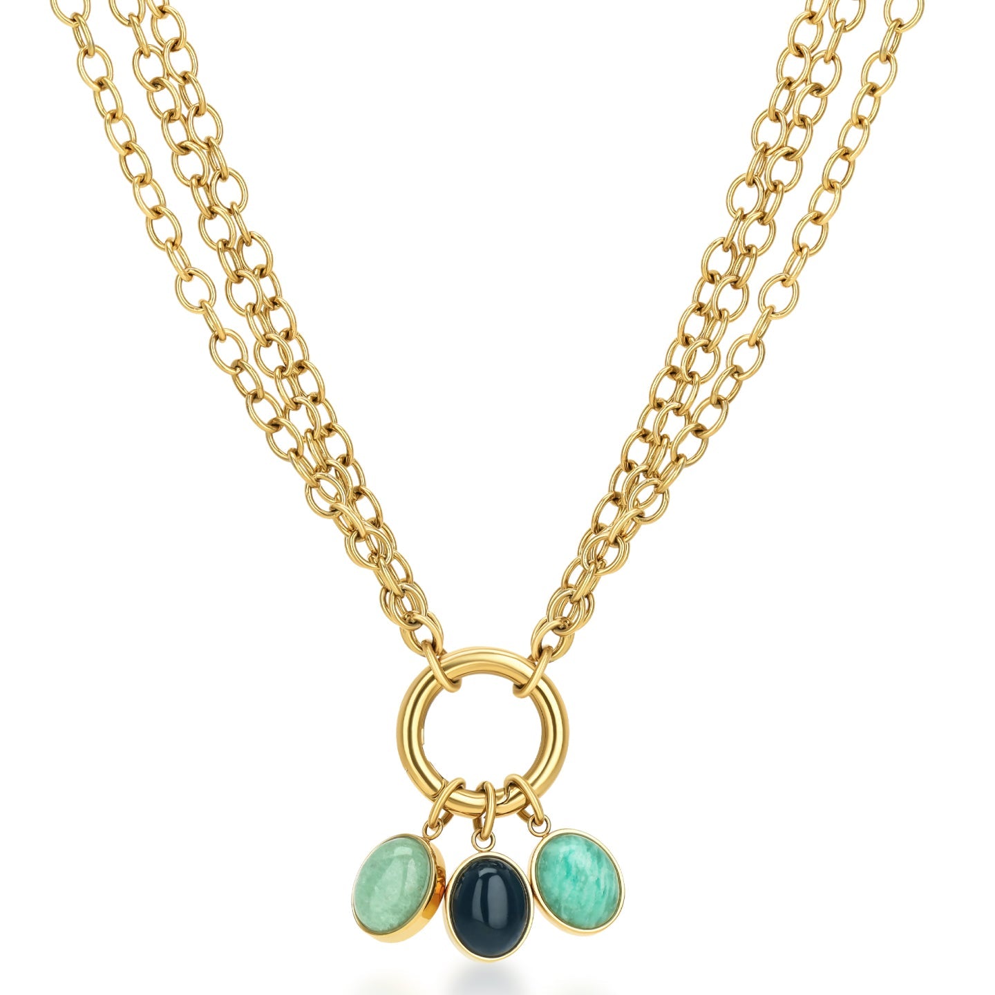Ana Joalheiros - Colares Dourados - Colar Dourado One Neckmess Ocean Golden OJNN96G