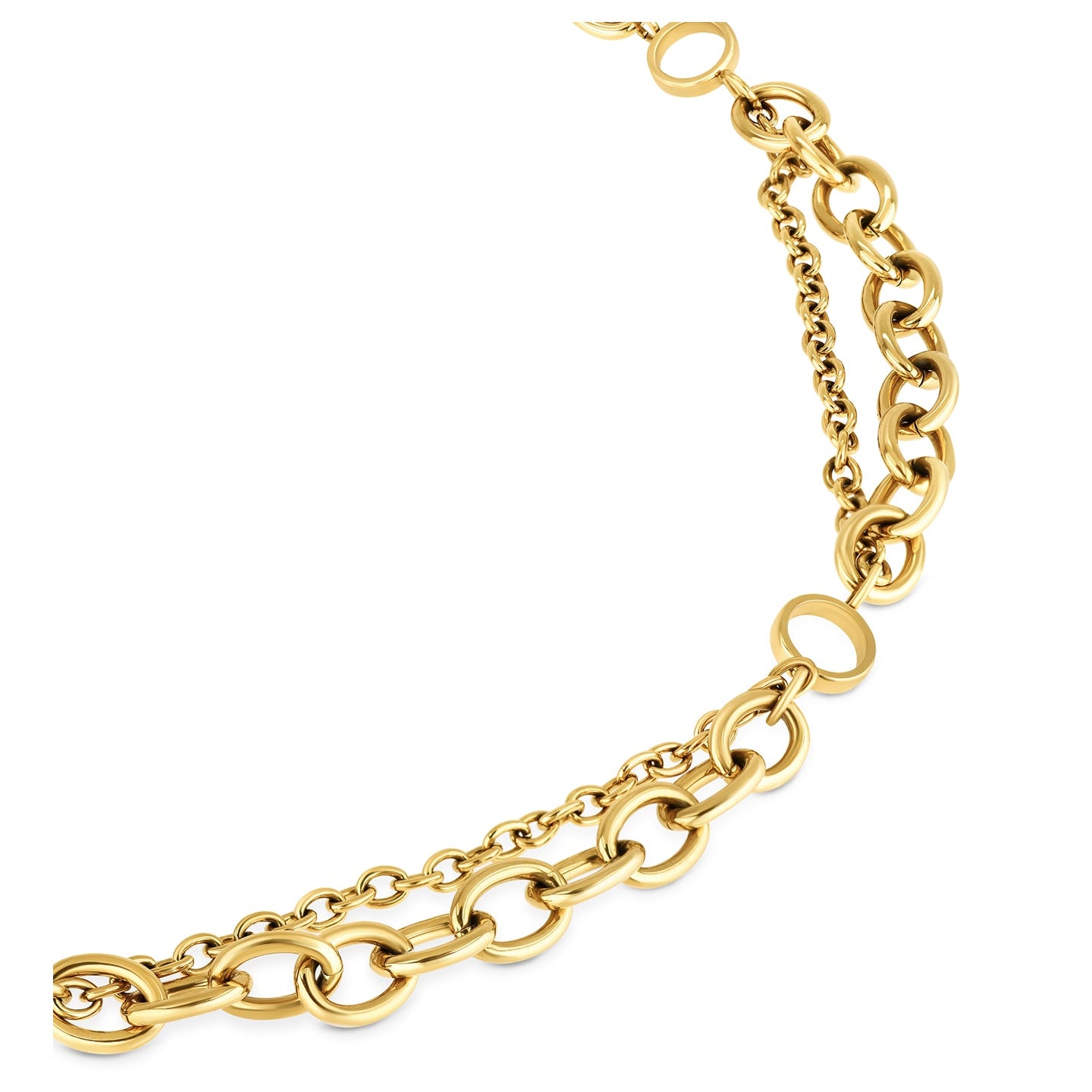 Ana Joalheiros - Colares Dourados - Colar Dourado One Neckmess Power Golden OJNN100G