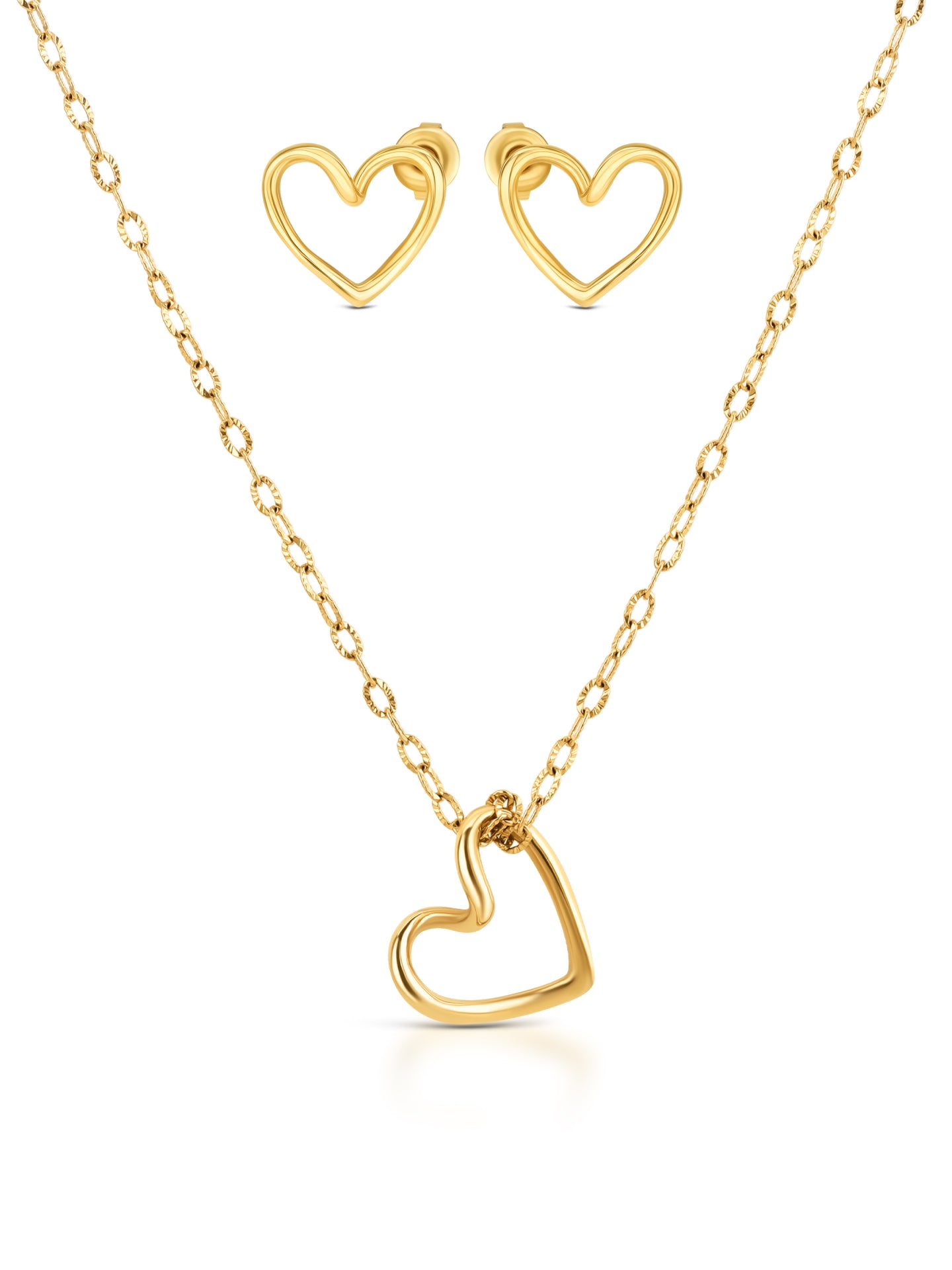 Ana Joalheiros - Colar Coração - Colar One Senhora Amour Gold OJSET22G