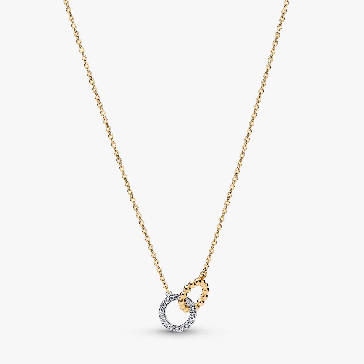 Ana Joalheiros - Colares Pandora - Colar Dourado Pandora Enterlaçados Pave 364825C01
