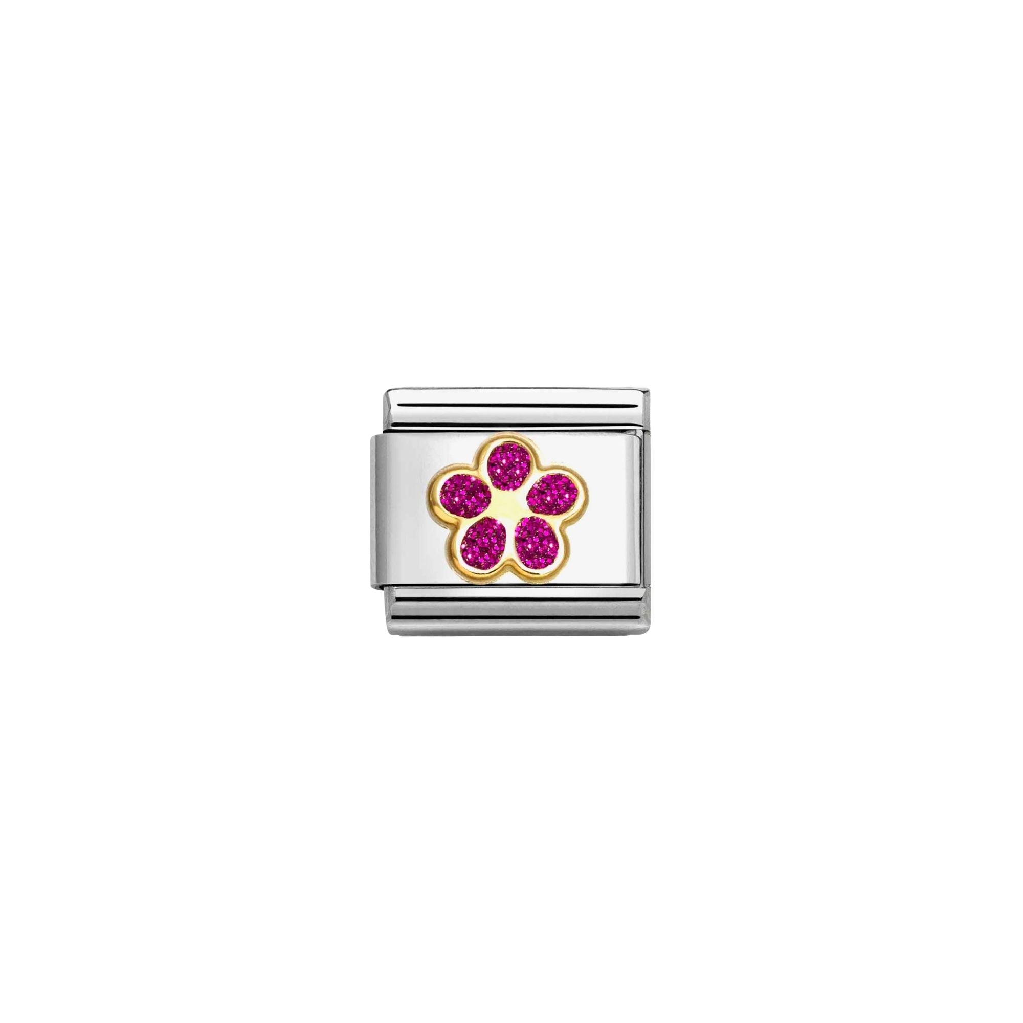 Ana Joalheiros - Peças Nomination - Link Nomination Glitter Flor Fuchsia 030220/17 simbolo