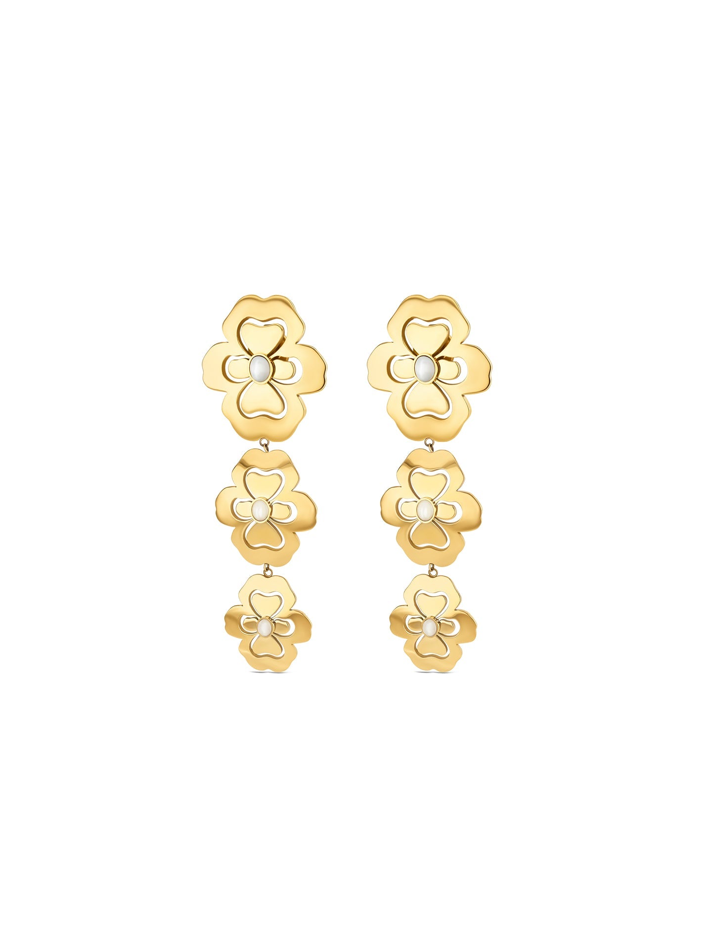 Brincos One Senhora Margot Blossom Long Gold