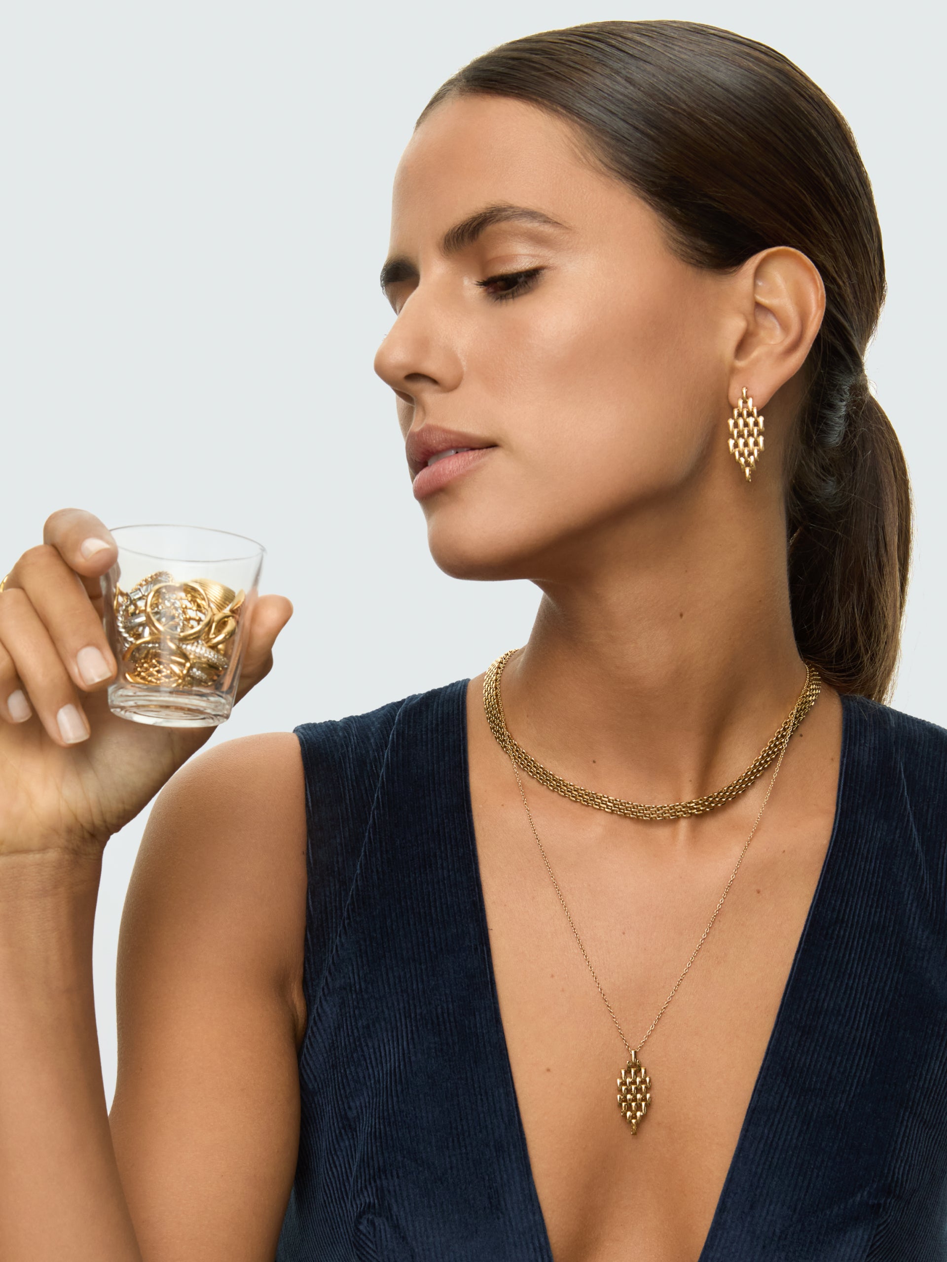 Colar One Neckmess Charming Golden