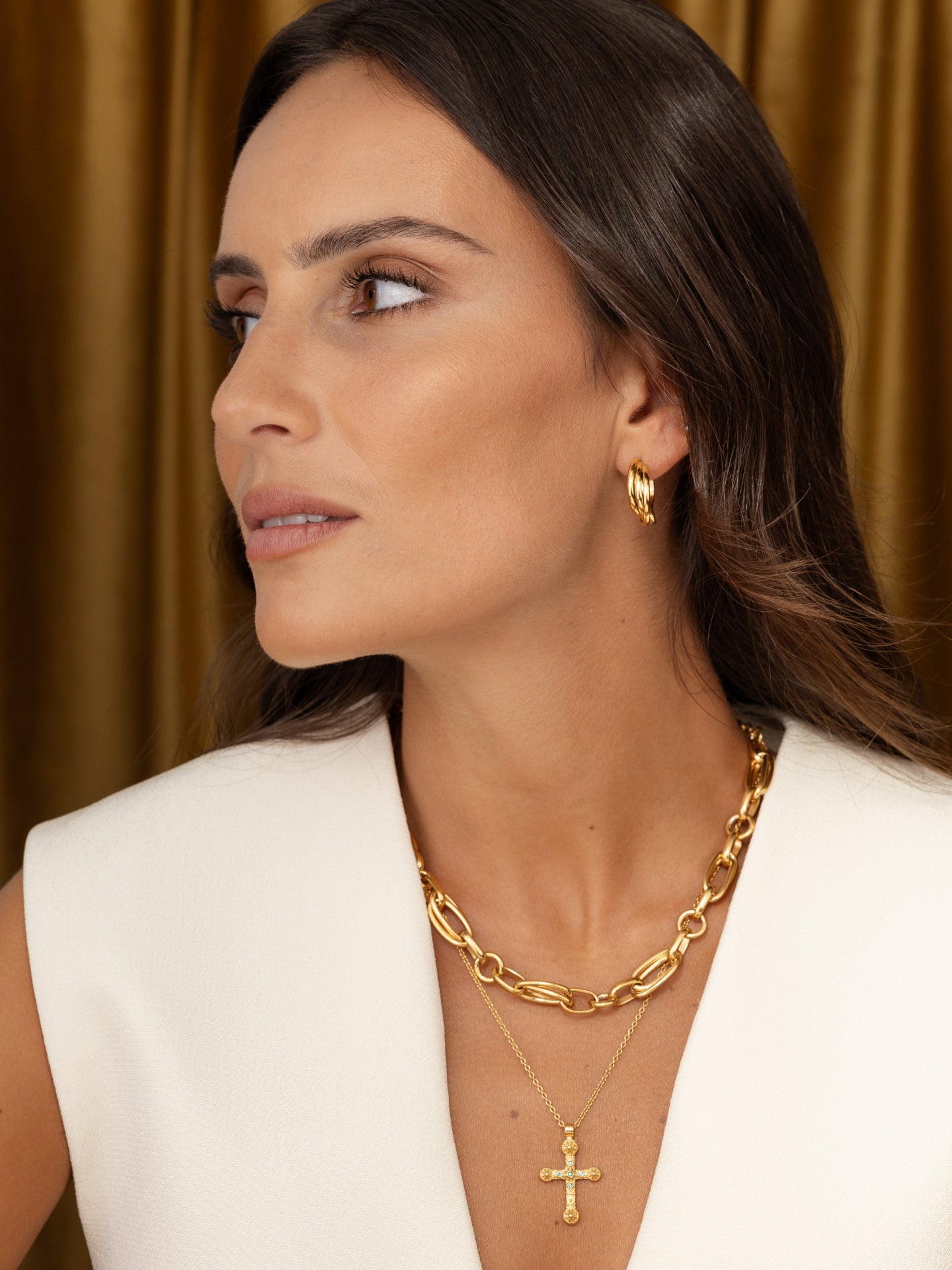 Colar One Neckmess Aurora Golden