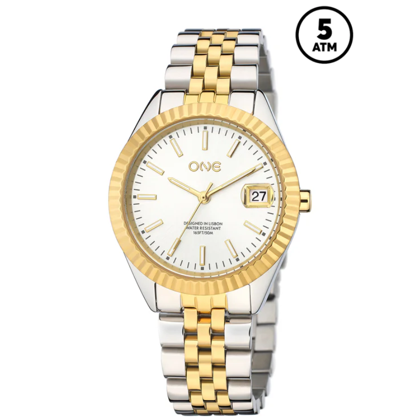 Relogio One Senhora Celebrity White Bicolor