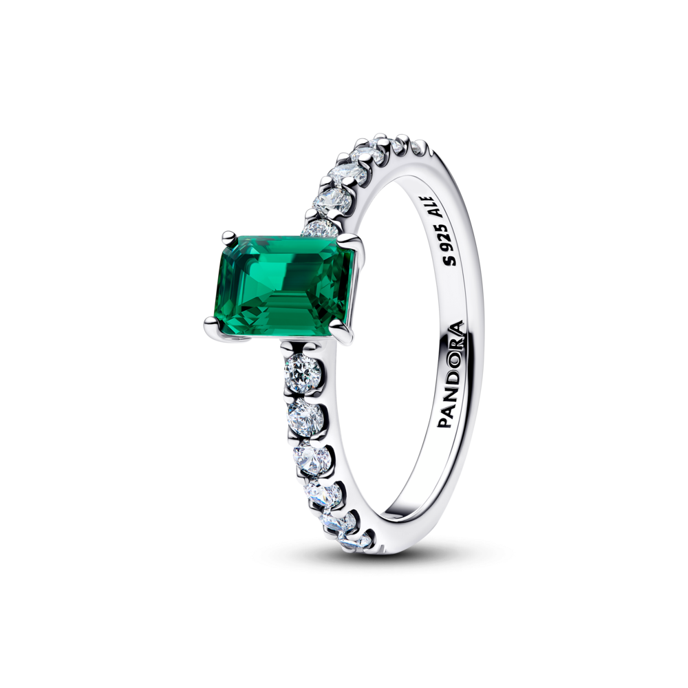 Anel Pandora cristal verde