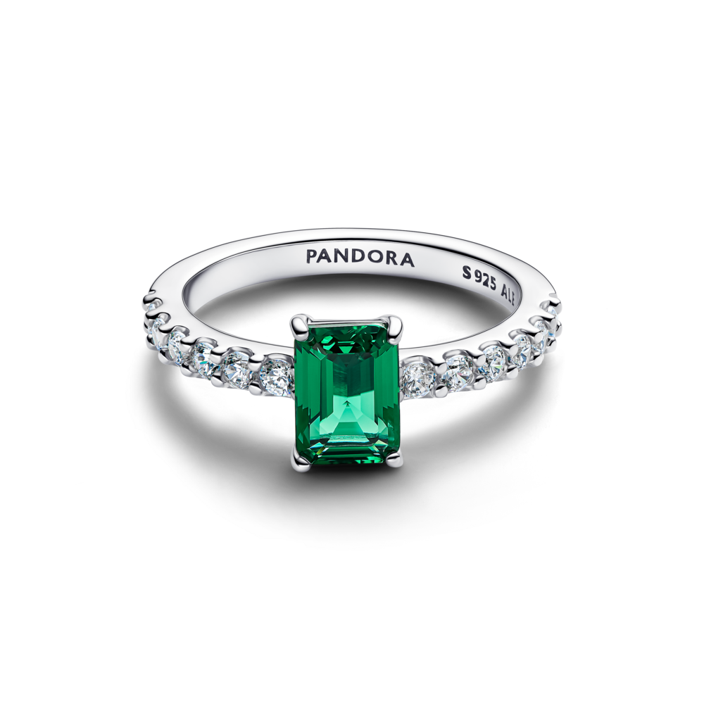 Anel Pandora cristal verde