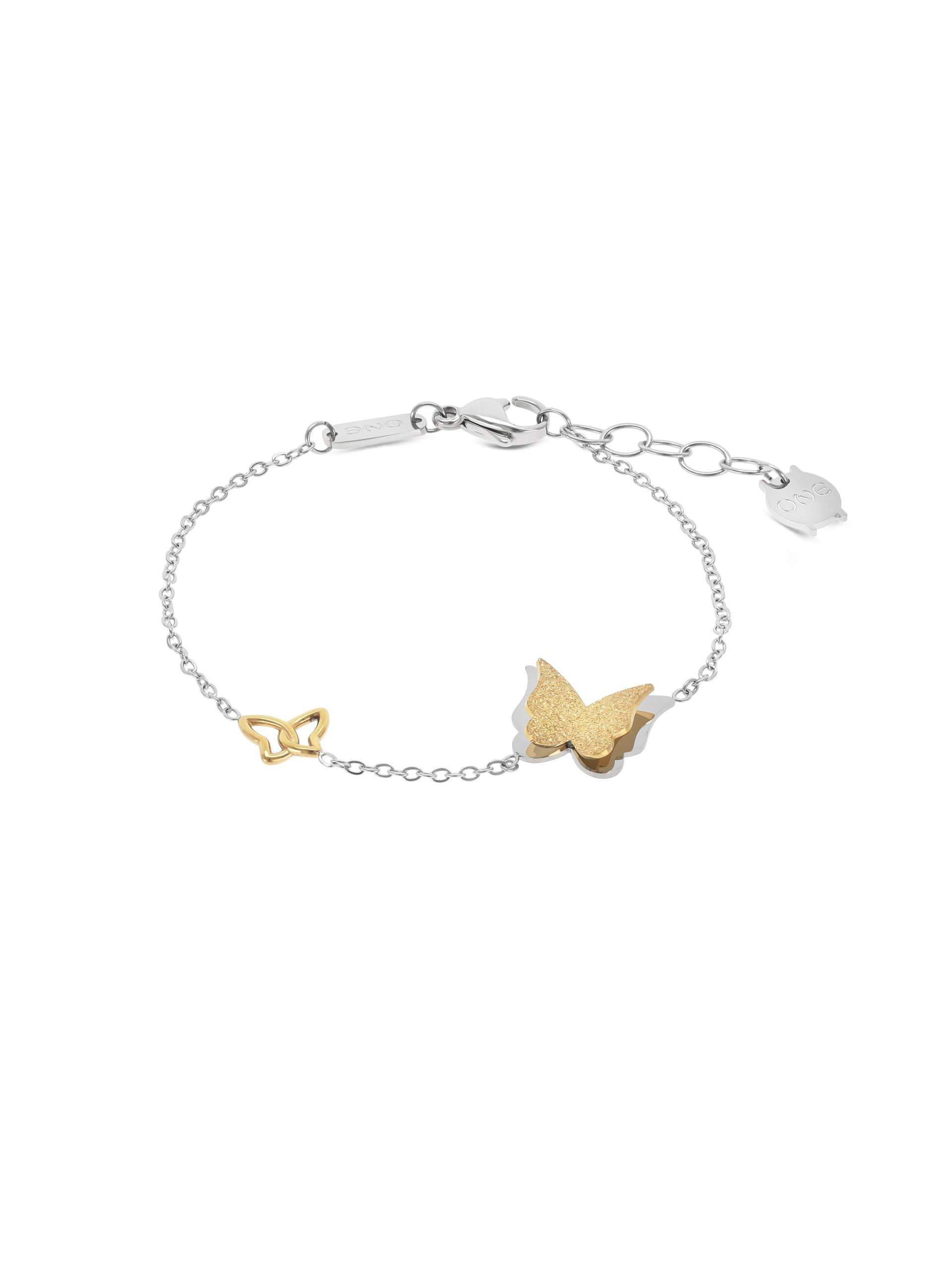 Ana Joalheiros - Pulseiras One - Pulseira One Butterfly Bicolor OJBB01SG