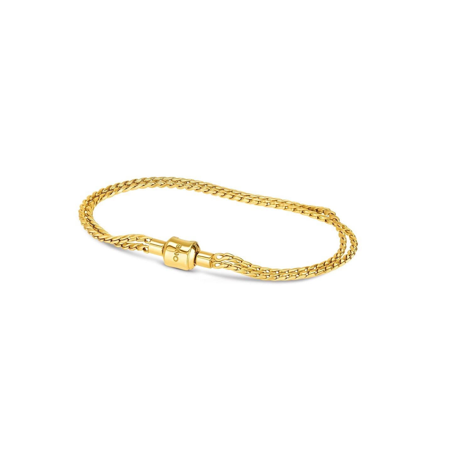 Ana Joalheiros - Pulseiras Douradas - Pulseira One Energy Master Soft Twisted Duo Gold OJBMS0102G