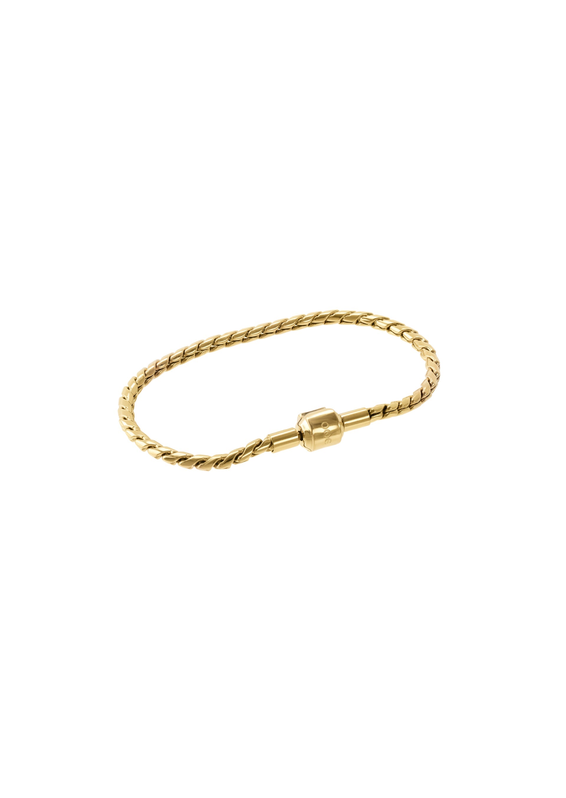 Ana Joalheiros - Pulseiras Douradas - Pulseira One Energy Master Twisted Golden OJBMT01G
