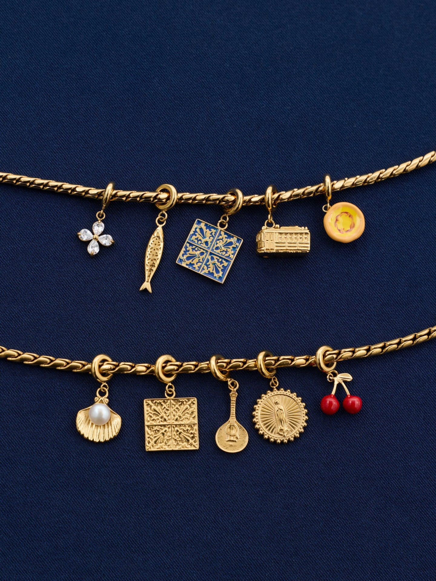 Ana Joalheiros - Pulseiras Douradas - Pulseira One Energy Treasure Gold OJEBC740 conjunto