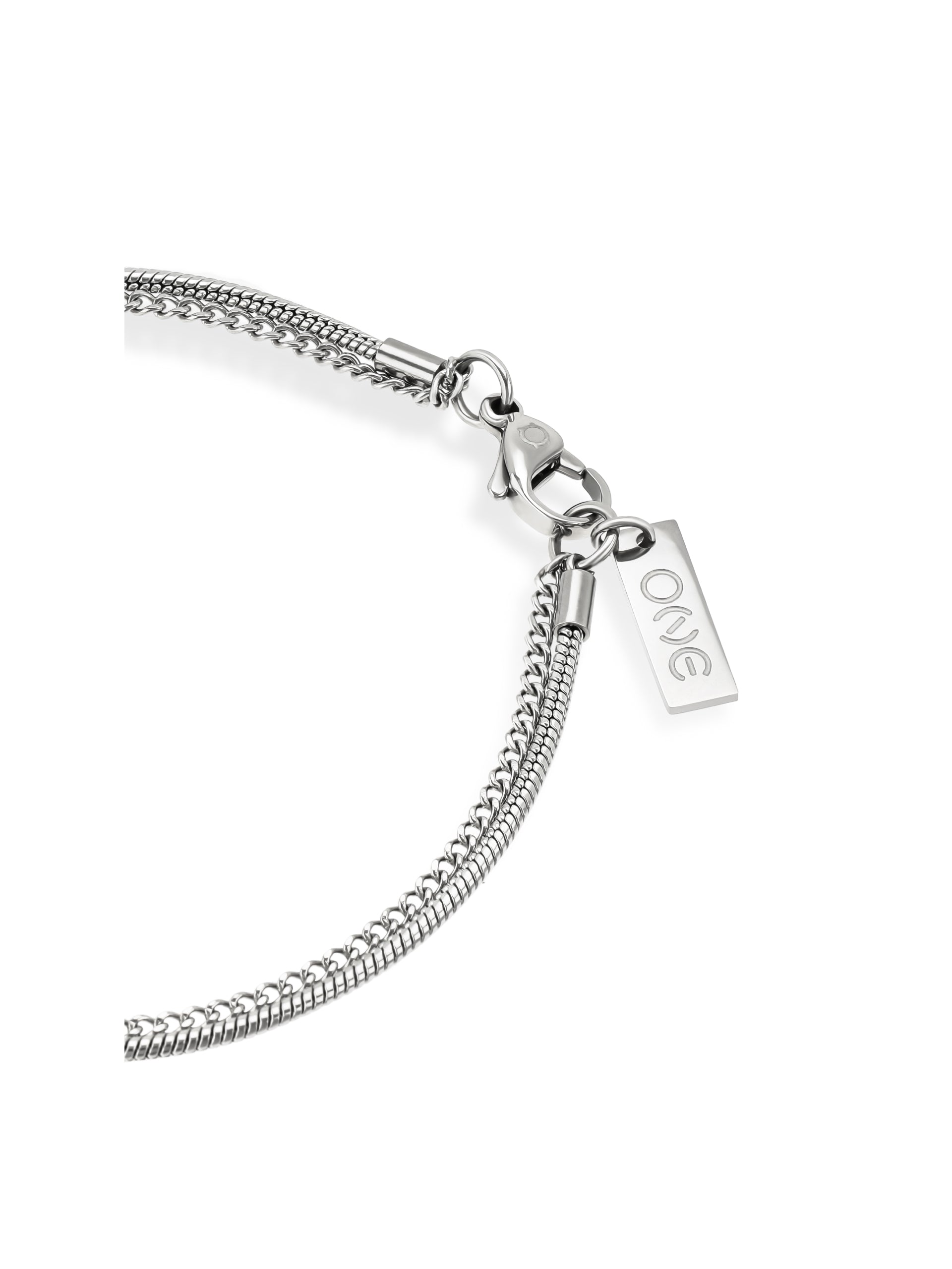 Ana Joalheiros - Pulseiras One - Pulseira One Men Trace Steel OAMB5104SS SIMBOLO