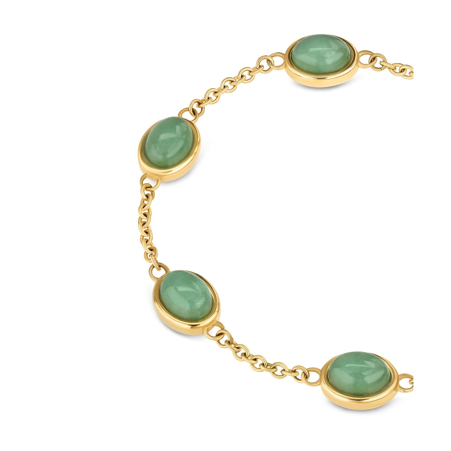 Ana Joalheiros - Pulseiras One - Pulseira One One Salina Oval Green Mint OJBA55G