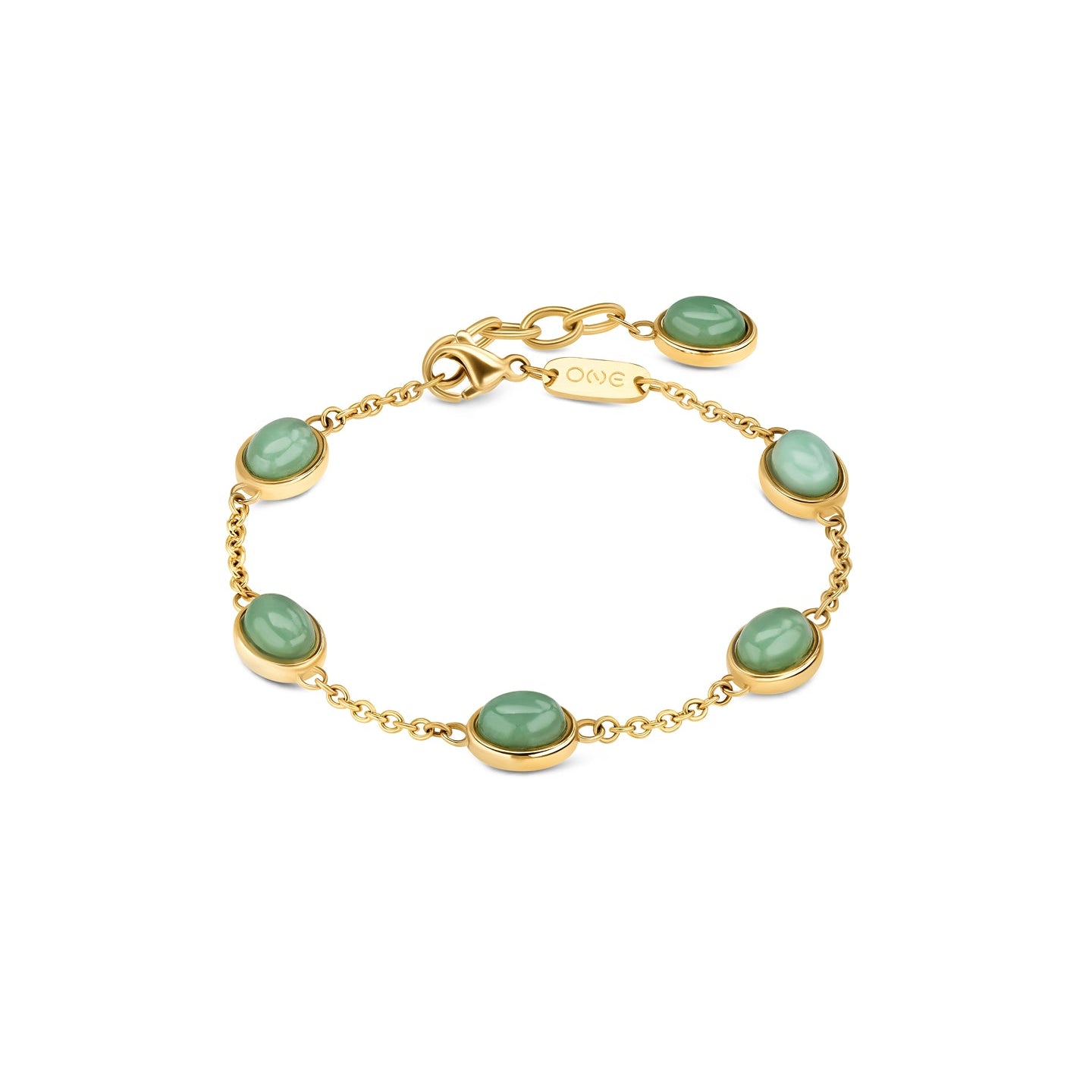 Ana Joalheiros - Pulseiras One - Pulseira One Salina Oval Green Mint OJBA55G