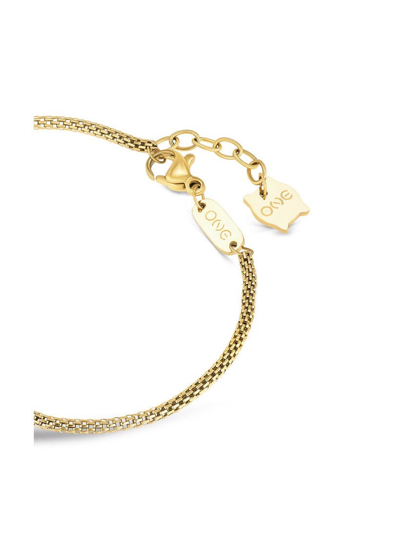 Ana Joalheiros - Pulseiras Douradas - Pulseira One Senhora Delightful Gold OJDFB03G Fecho