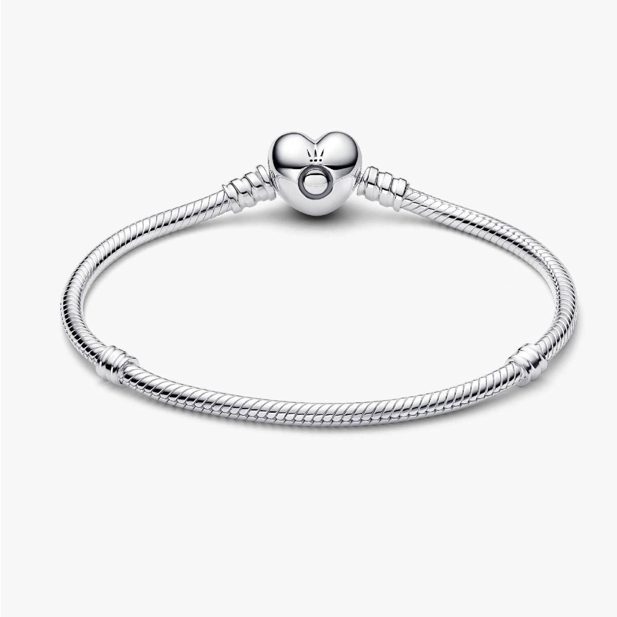 Ana Joalheiros - Pulseiras Prata - Pulseira Pandora Corrente Cobra Coração 594594C00-18 Verso